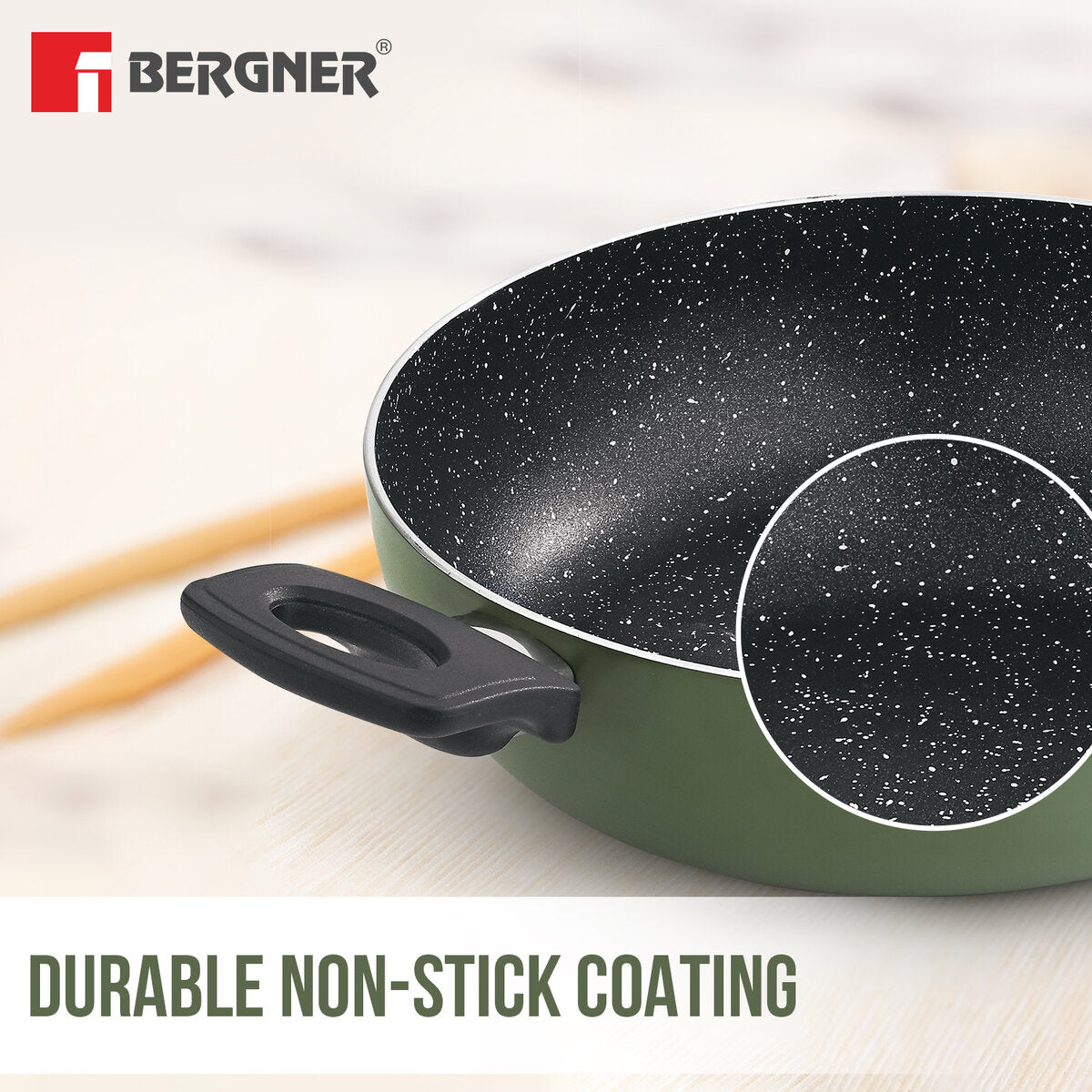 Dahlia 3-Layer Non-Stick Coating 3 Pcs Cookware Set - Induction Bottom