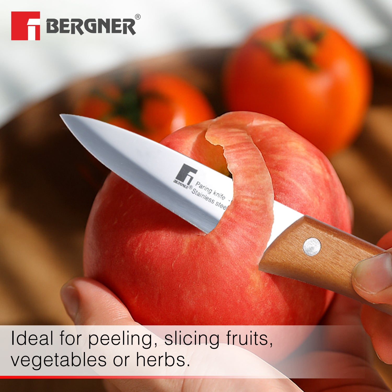 Natural Stainless Steel 8.75cm Pairing Knife