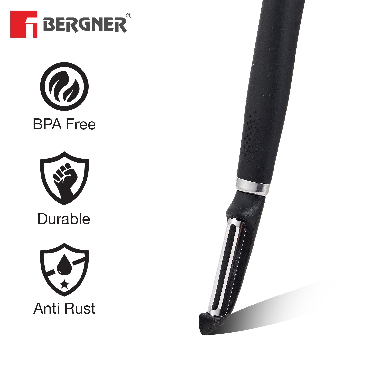 Master Pro Stainless Steel Vegetable and Potato Peeler 20.5cm, Durable, For Salad Preparation, Dishwasher Safe