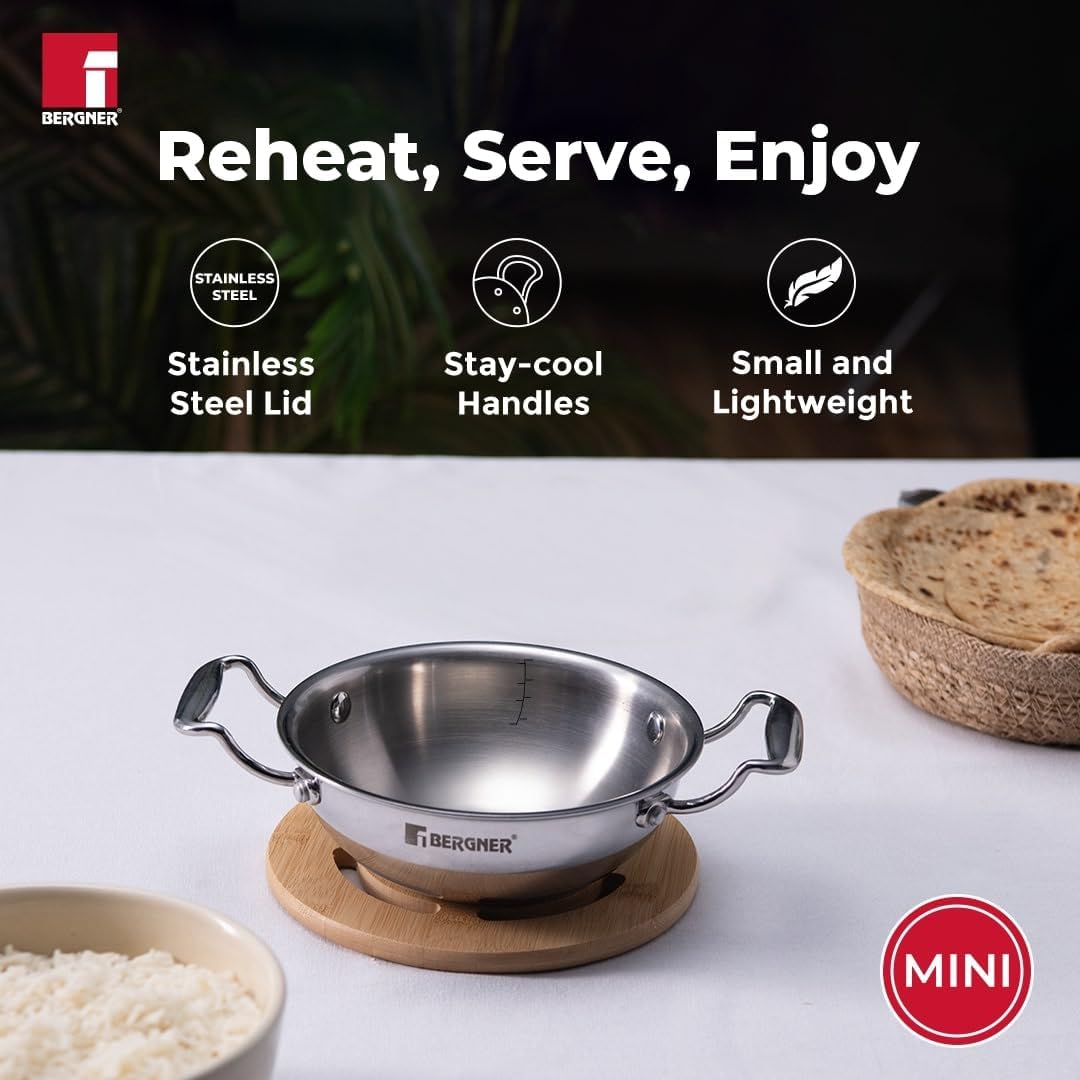 Argent Junior Chef TriPly Stainless Steel Set - Induction Bottom