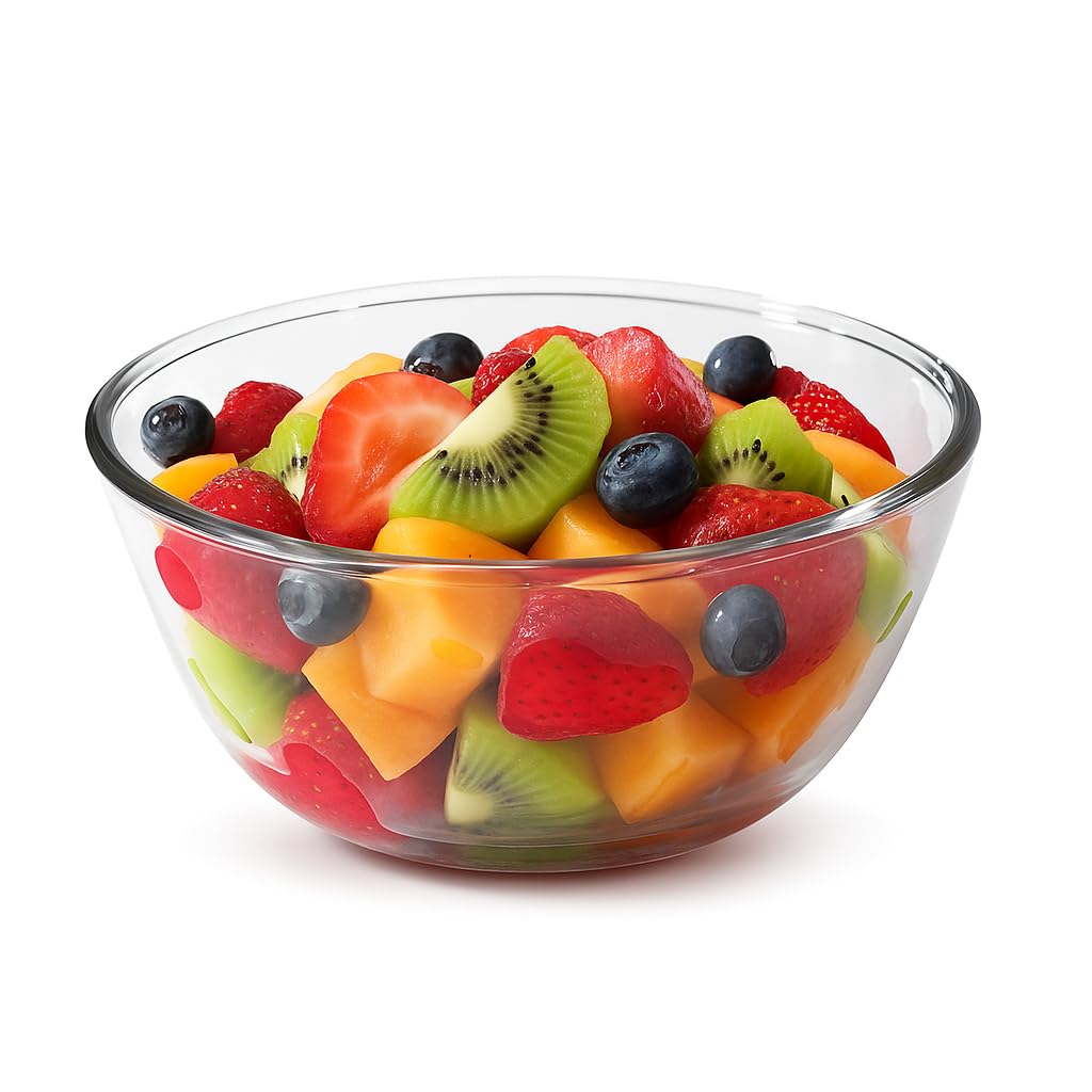 Ambiento Borosilicate Glass Salad Bowl Set 2pcs - 1.3L & 2.5L
