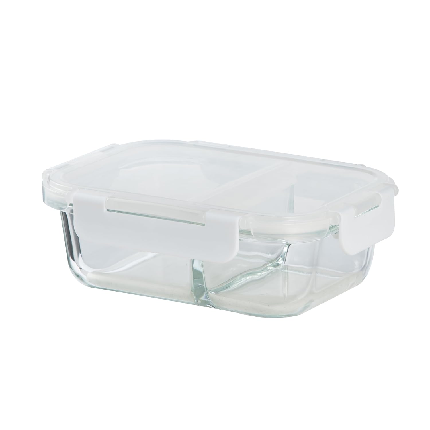 Borosilicate Glass Food Container/Lunch Box 580ml with two Compartment