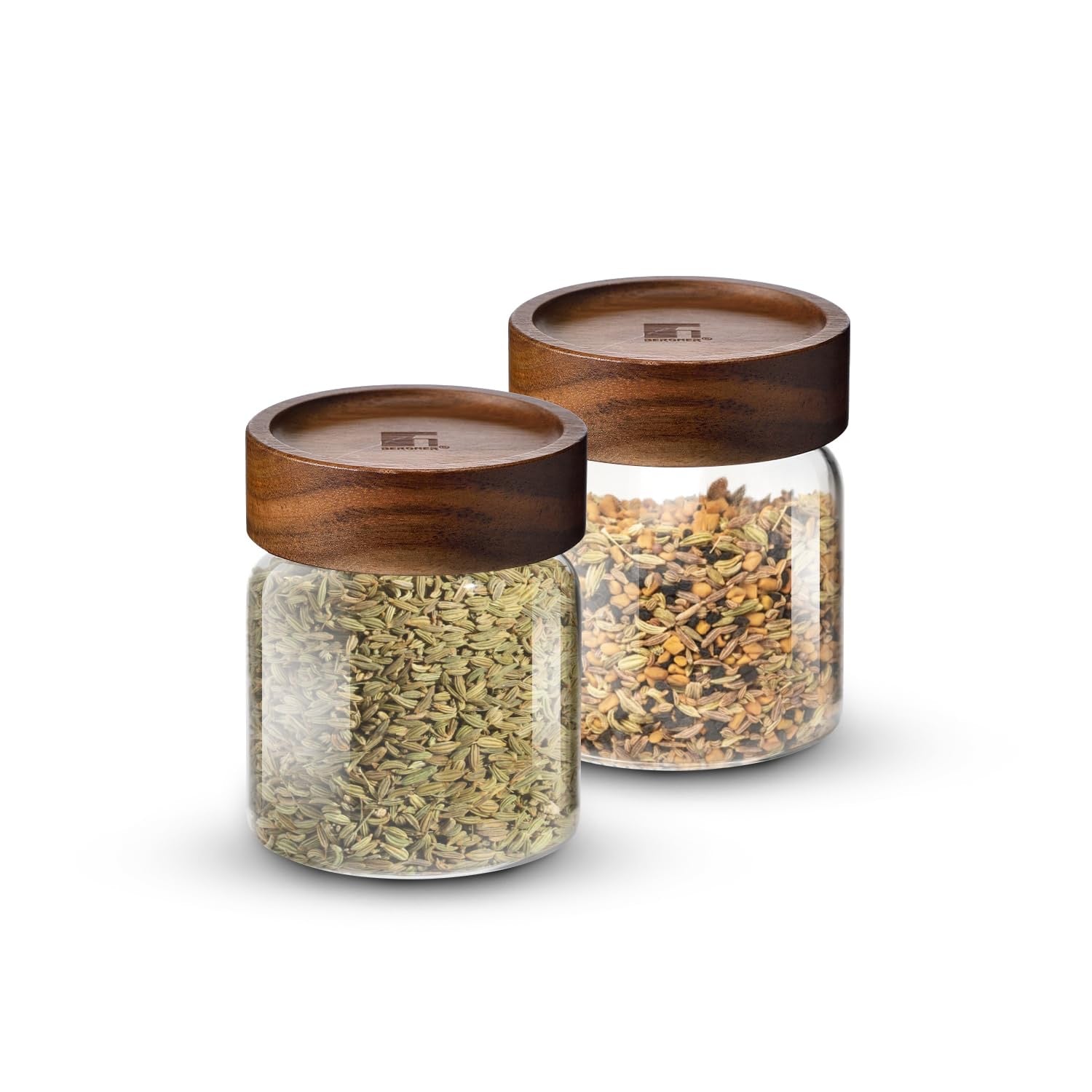 Wood Lid Seasoning Glass Jars Walmart 3-Pack Clear Glass Seasoning