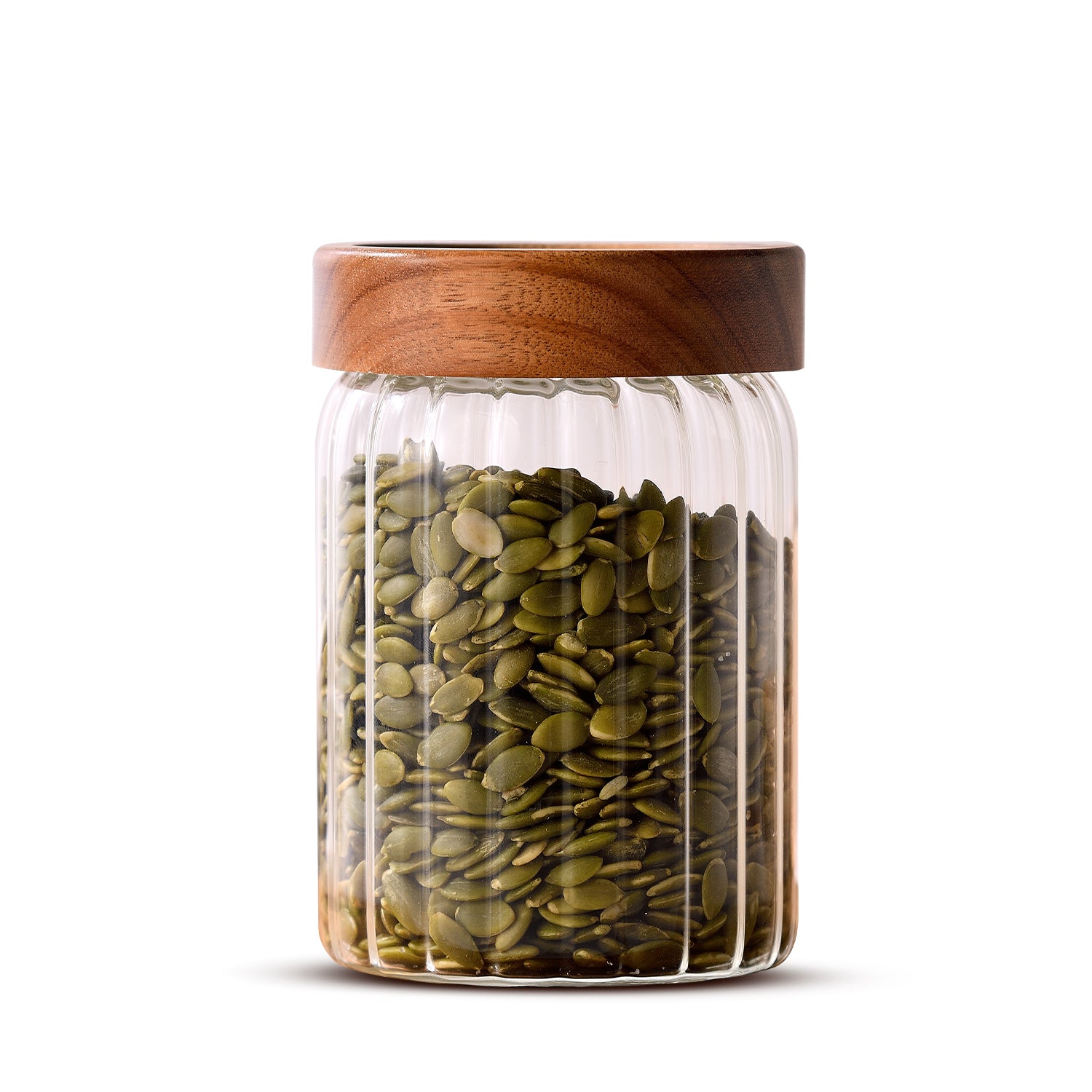 Acadia Borosiliate Stripe Design Glass Jar (900ml)