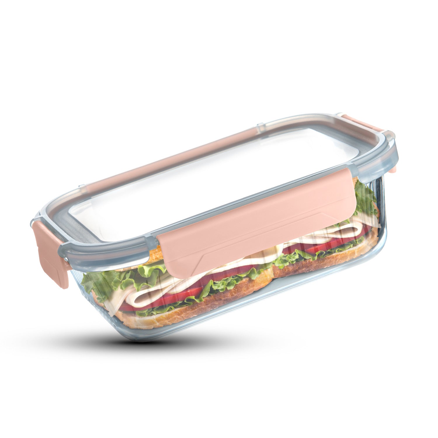 Smart Lock Borosilicate Glass Food Container, Air-Tight, Microwave and Oven Safe