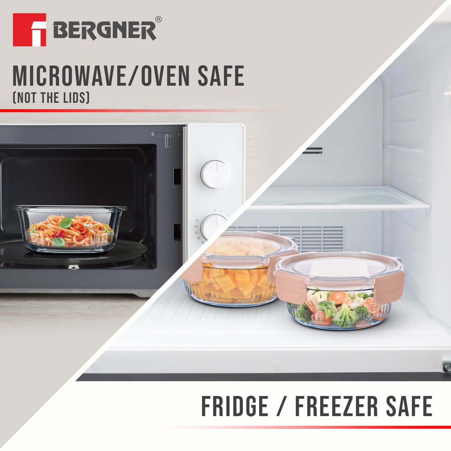 Smart Lock Borosilicate Glass Food Container, Air-Tight, Microwave and Oven Safe