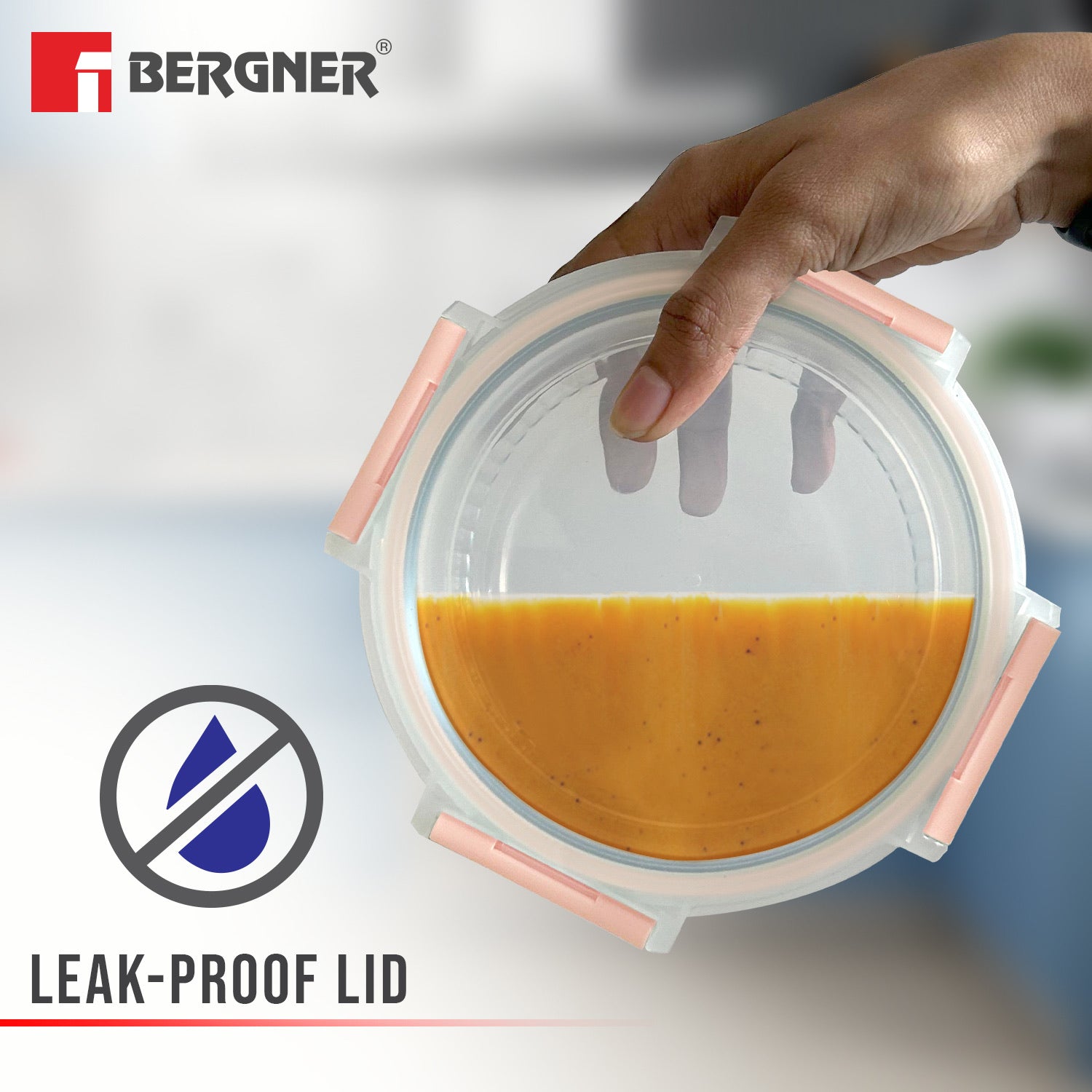 Smart Lock Borosilicate Glass Food Container, Air-Tight, Microwave and Oven Safe