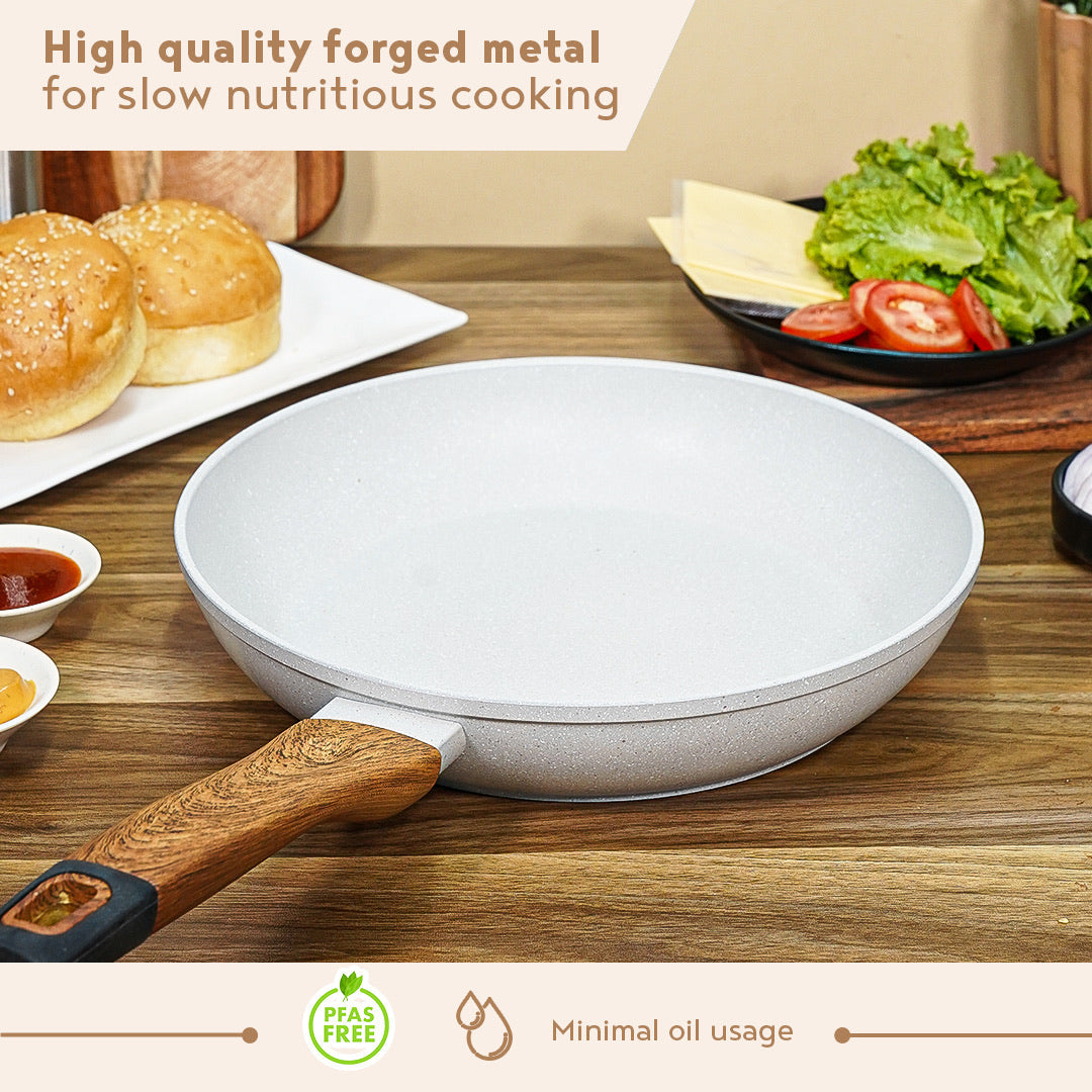 Naturally Forged Aluminum Frypan - Induction Bottom