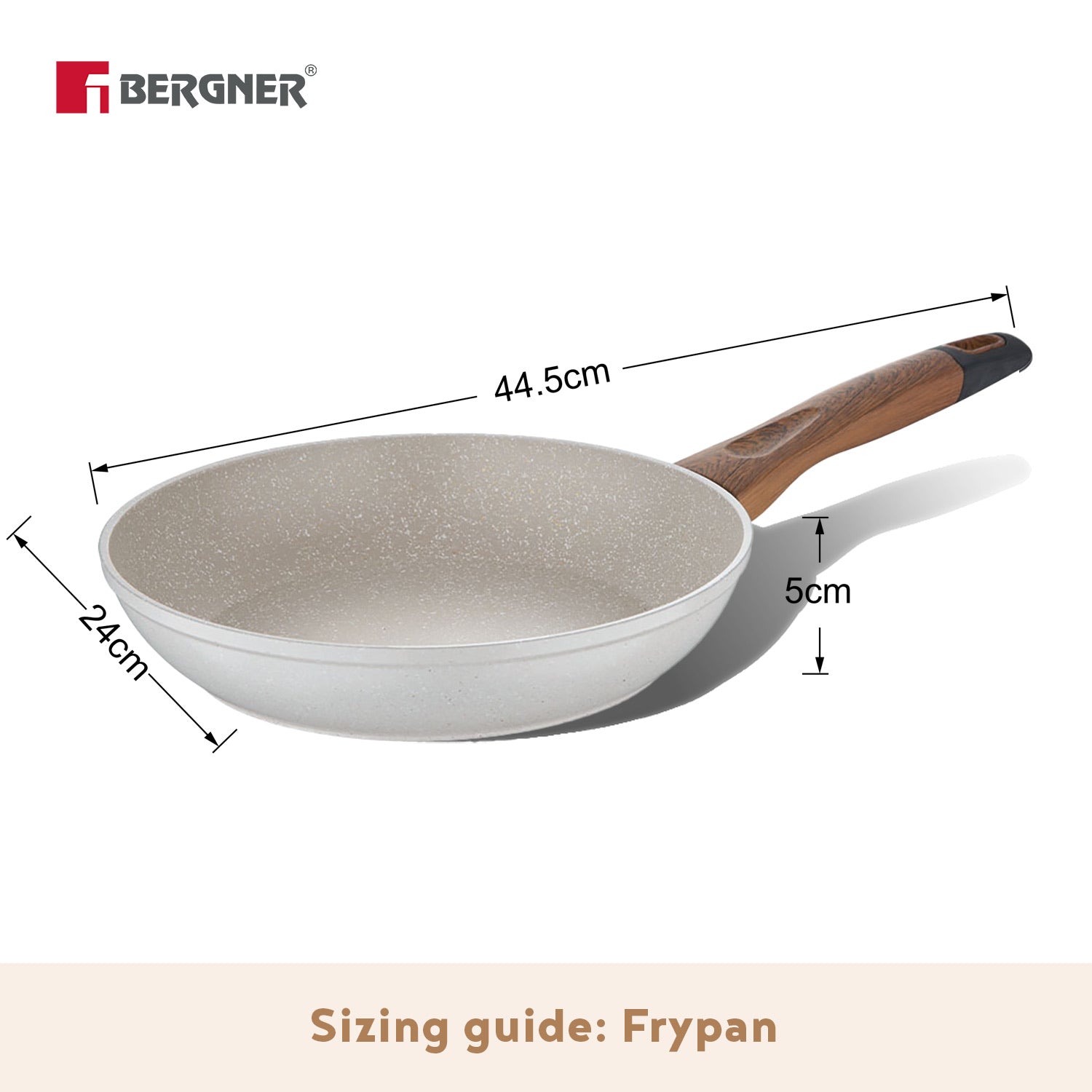 Naturally Forged Aluminum Frypan - Induction Bottom