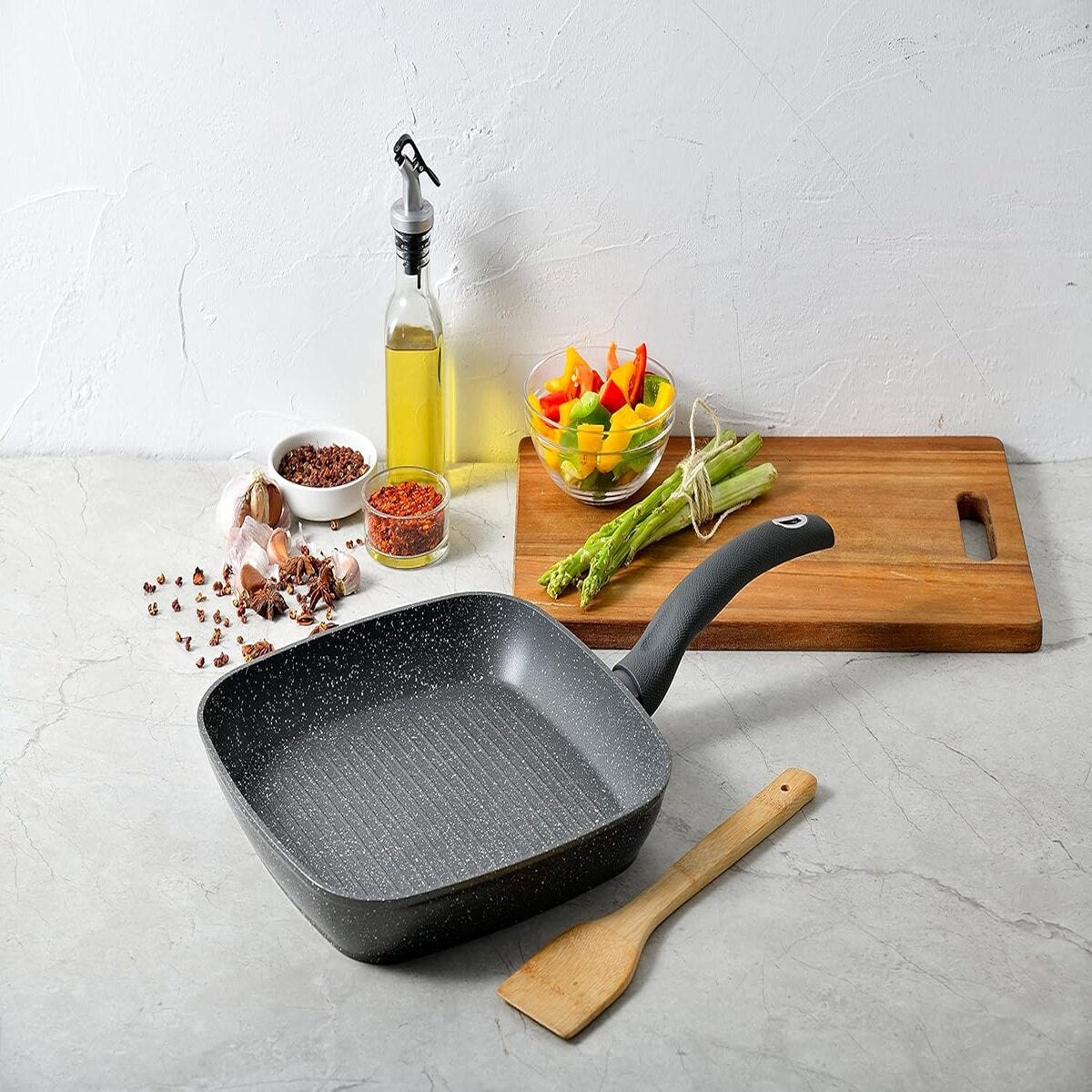 Orion Marble Non Stick 28 cm Grill Pan/ Griddle - Induction Bottom