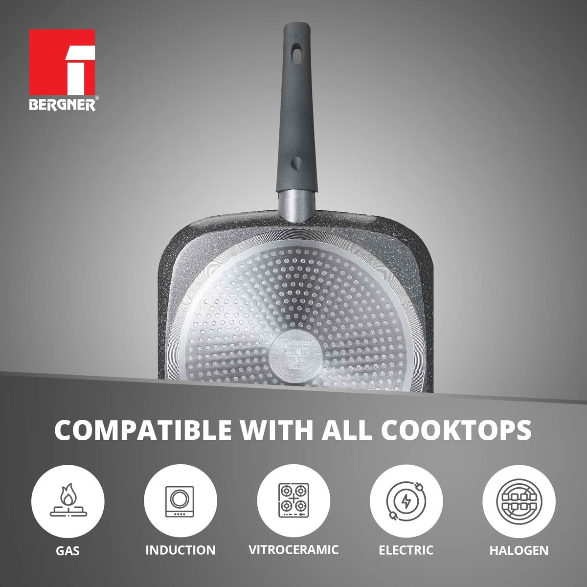 Orion Marble Non Stick 28 cm Grill Pan/ Griddle - Induction Bottom