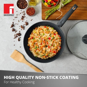 Orion Marble Non Stick 28cm (3.3 L) Chinese Wok - Induction Bottom