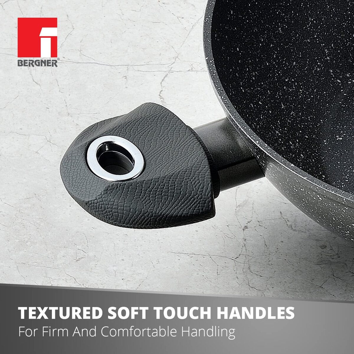 Orion Marble Non-Stick 28cm Kadai - Induction Bottom