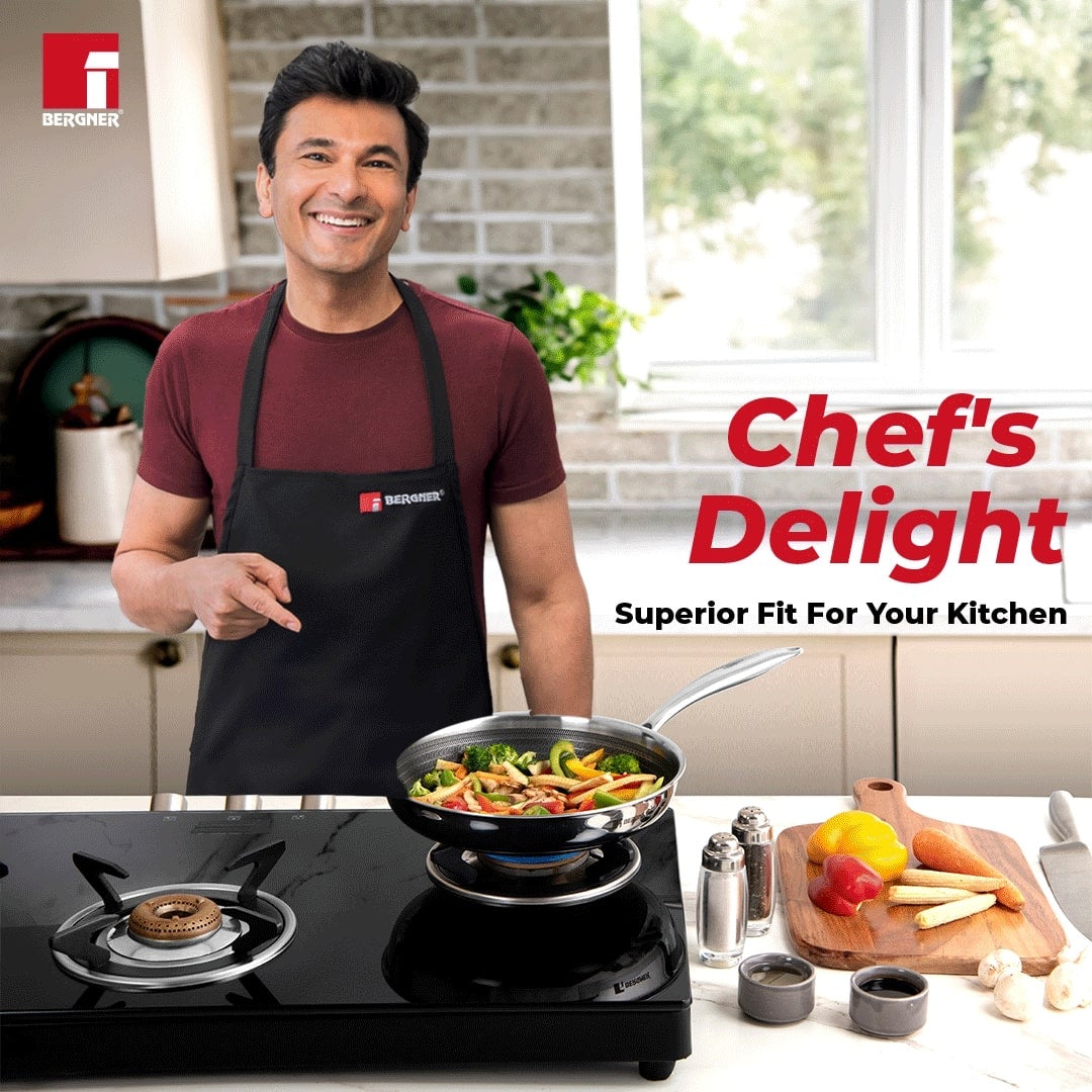 Hitech Tri-Ply Stainless Steel Non-Stick Frypan, 24cm - Induction Bottom