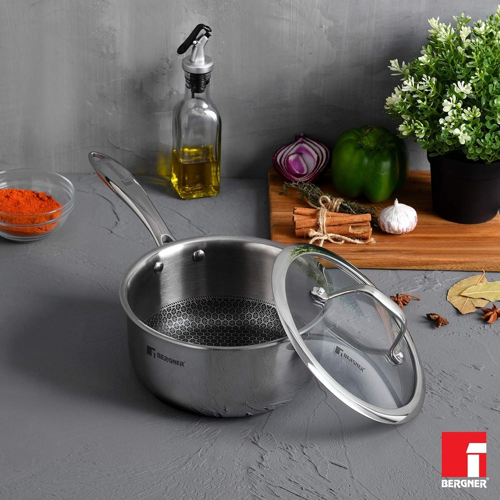 Hitech Tri-Ply Stainless Steel Non-Stick 16cm (1.6 L) Saucepan
