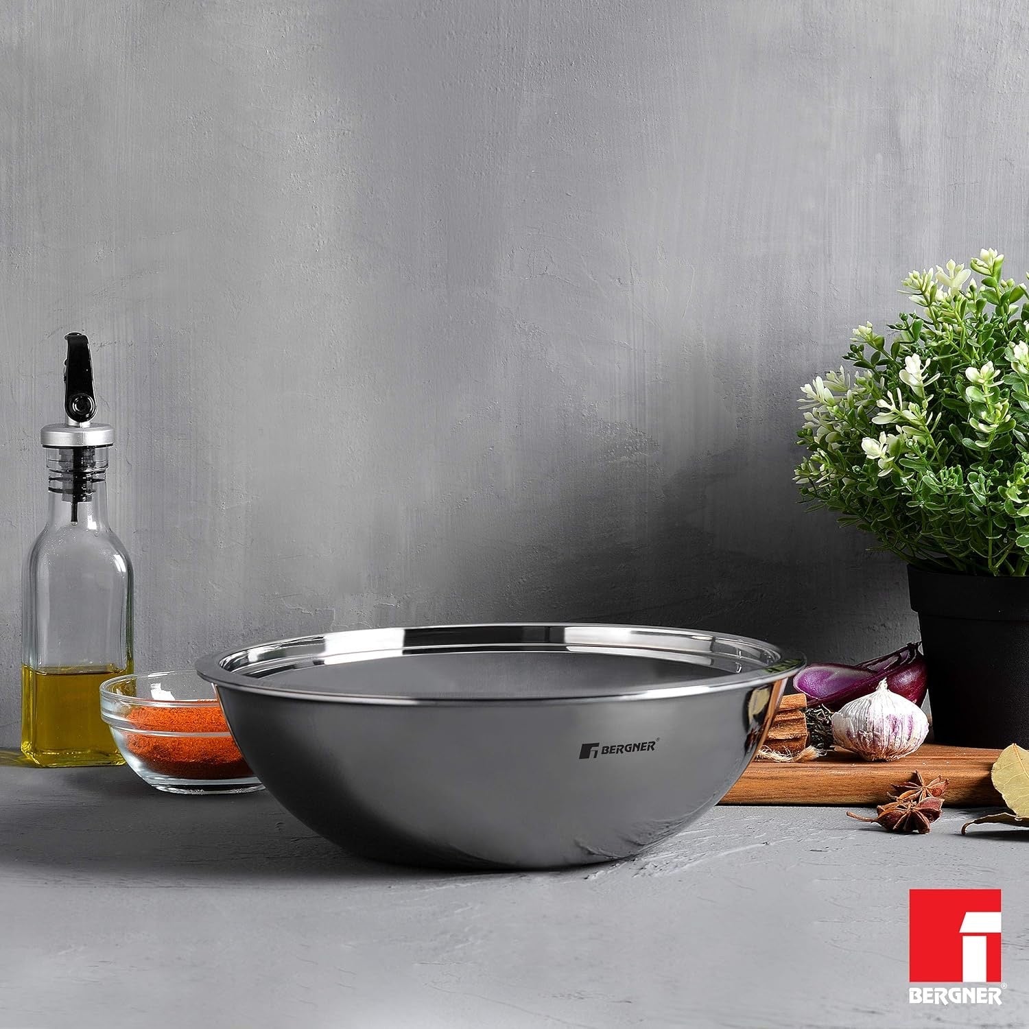 Hitech Tri-Ply Stainless Steel Non-Stick Tasra, PFOA-free - Induction Bottom