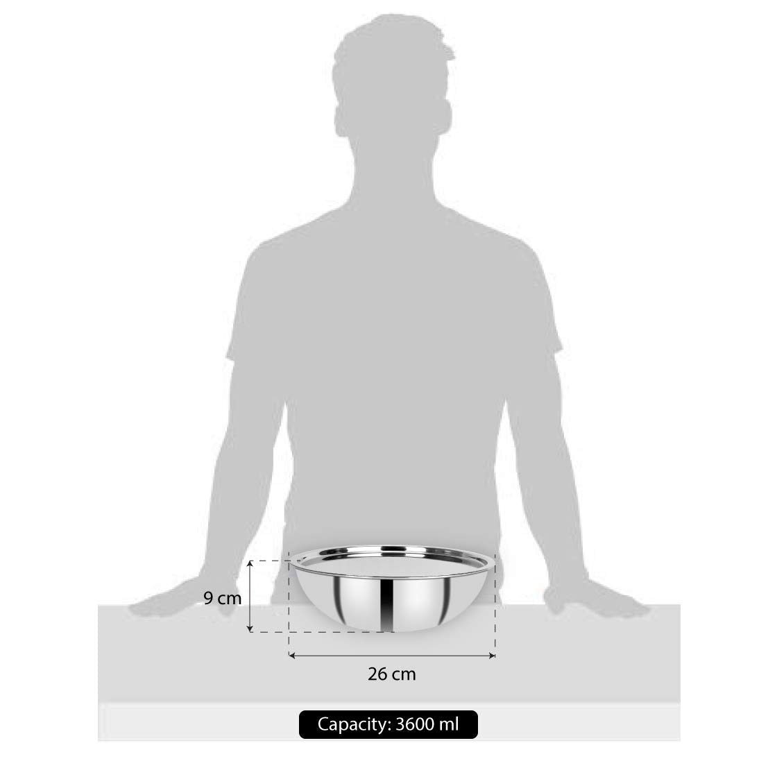 Hitech Tri-Ply Stainless Steel Non-Stick Tasra, PFOA-free - Induction Bottom