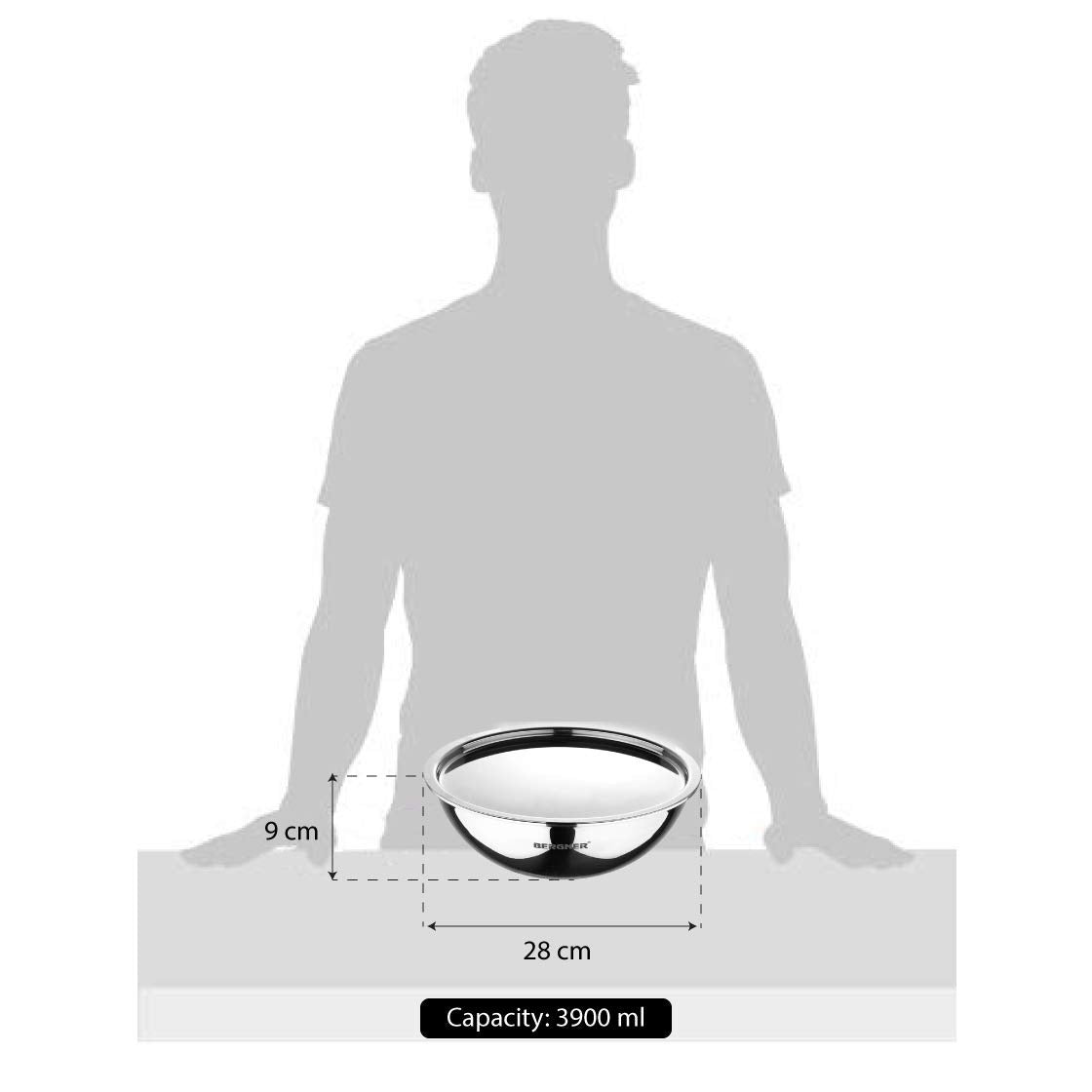 Hitech Tri-Ply Stainless Steel Non-Stick Tasra, PFOA-free - Induction Bottom