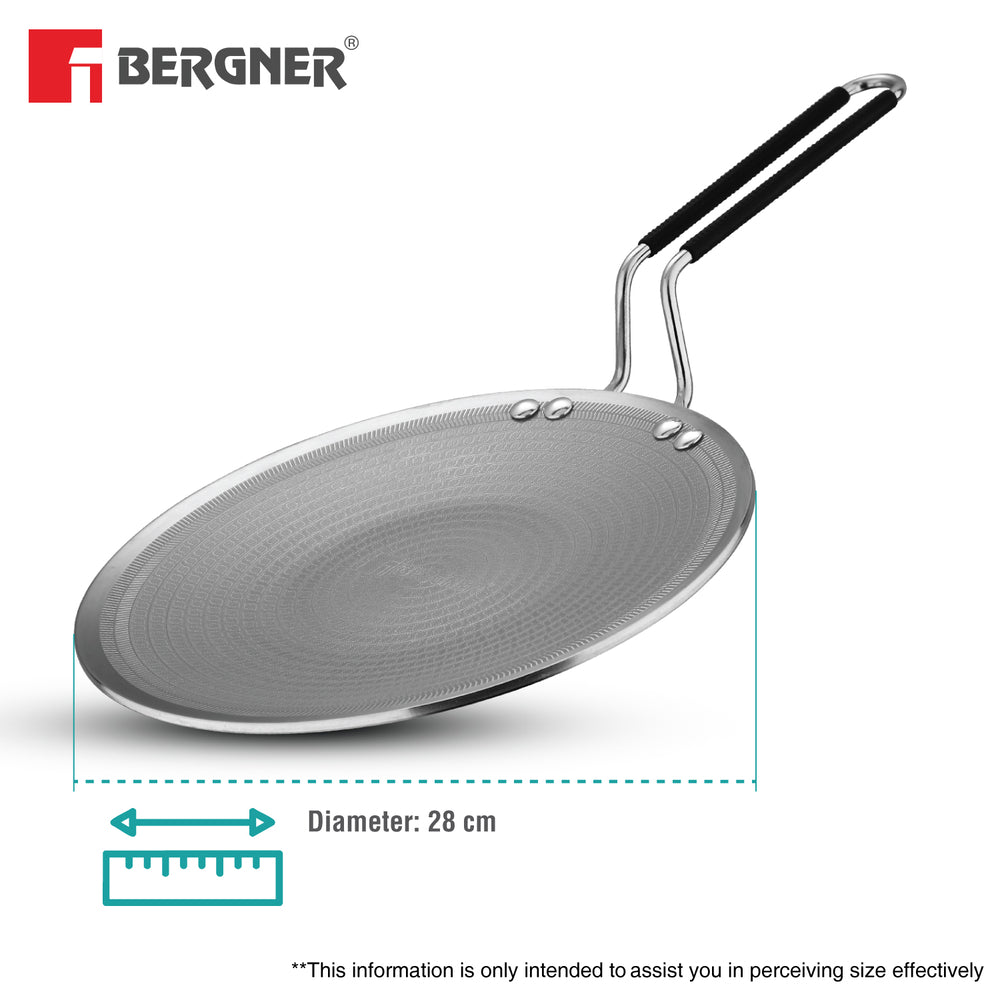 Hi-Tech Giro X Ceramic Triply 28cm Roti Tawa - Induction Bottom