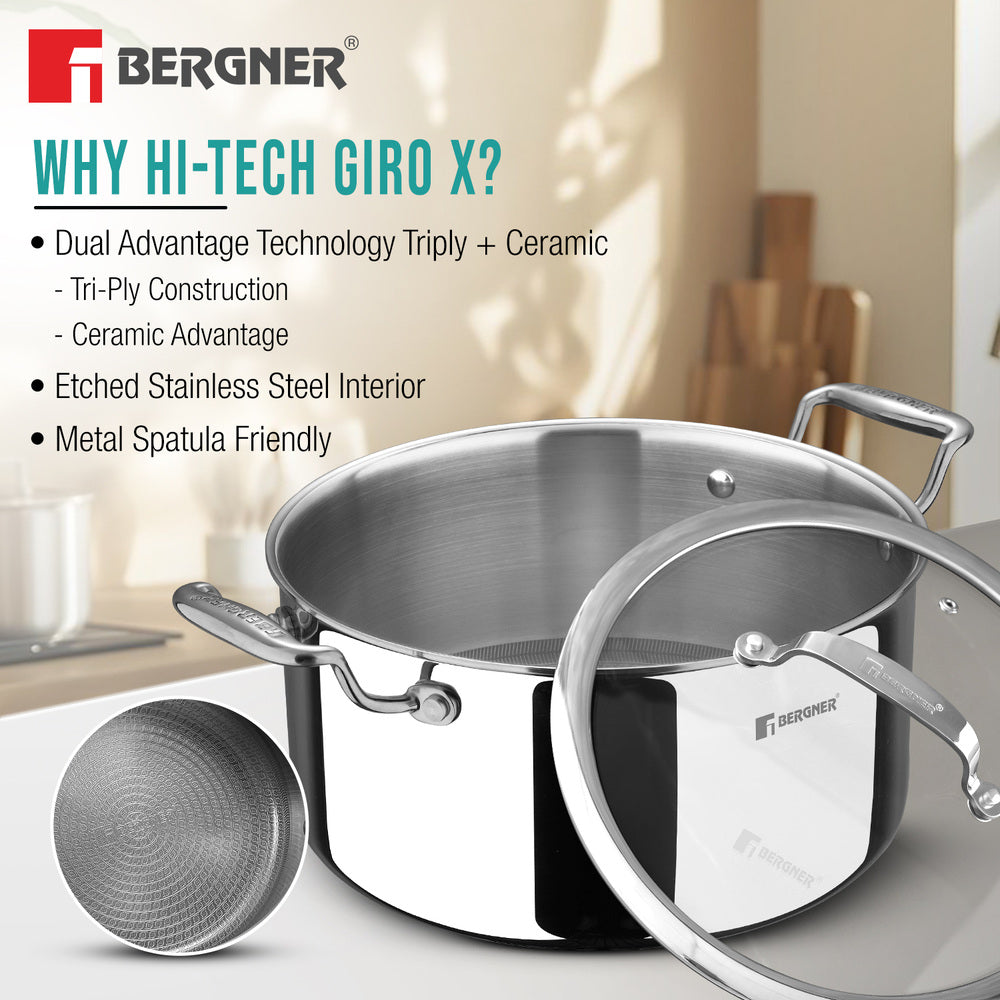Hi-Tech Giro X Ceramic 28cm (8.2 L) Casserole - Induction Bottom