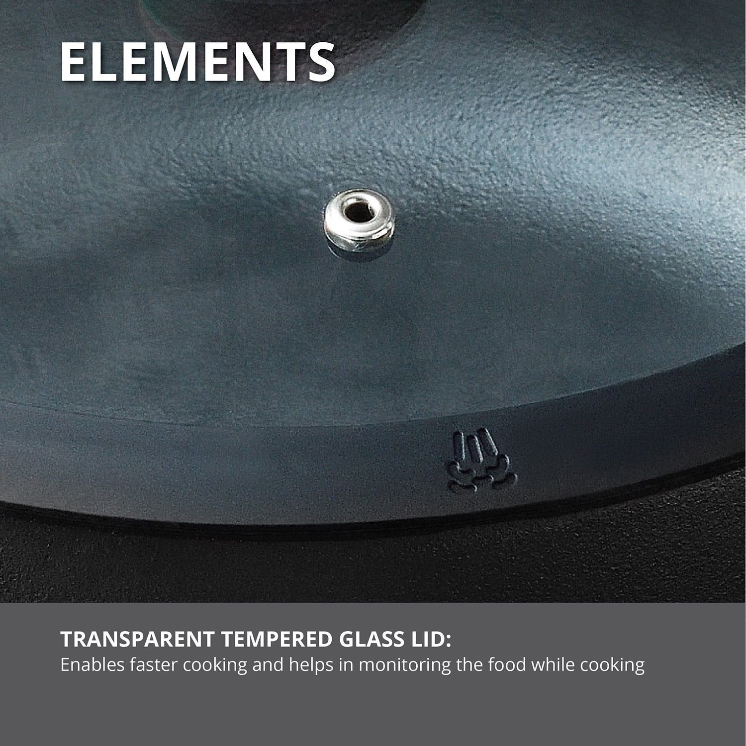 Elements Pre-Seasoned Cast Iron 24cm (3.6L) Casserole - Induction Compatible
