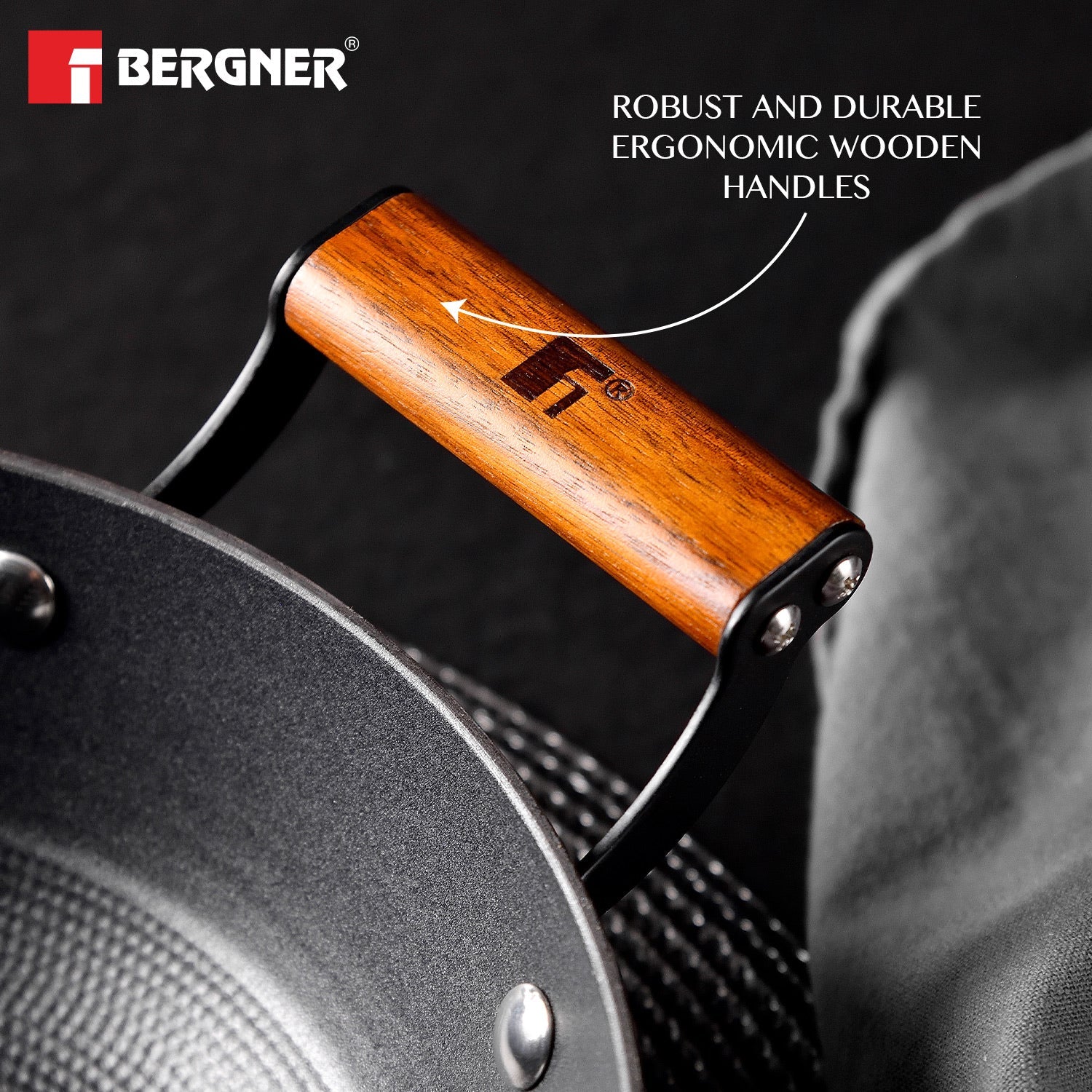 Odin Lightweight Iron Kadai, Enamel Finish - Induction Bottom