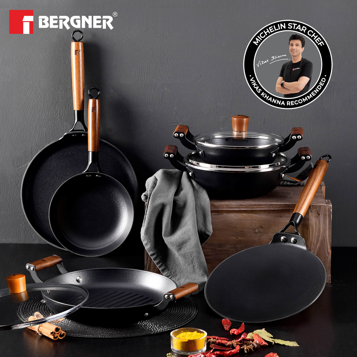 Odin Lightweight Iron 28cm Grill Pan, Enamel Finish - Induction Bottom