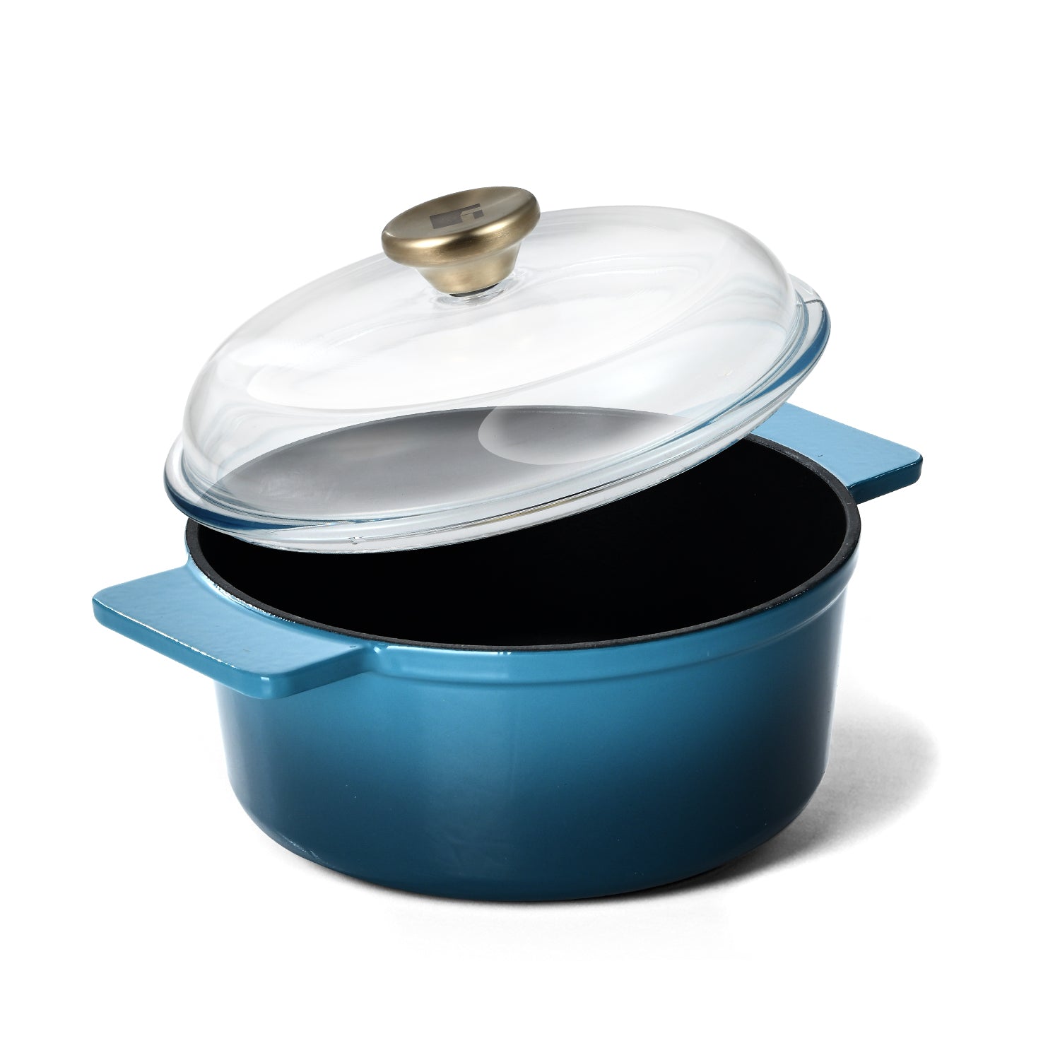 Excalibur Light Cast Iron Casserole with Lid 16cm/1.2L - Blue