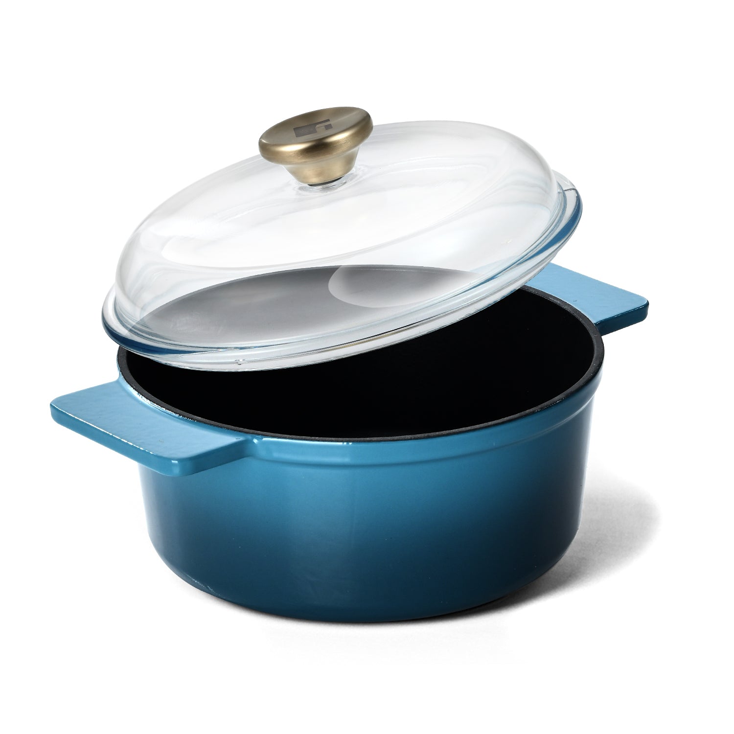 Excalibur Light Cast Iron Casserole with Lid 20cm (2.3L) - Blue