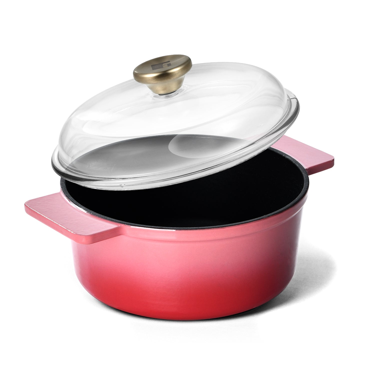 Excalibur Light Cast Iron Casserole with Lid 20cm (2.3L) - Pink
