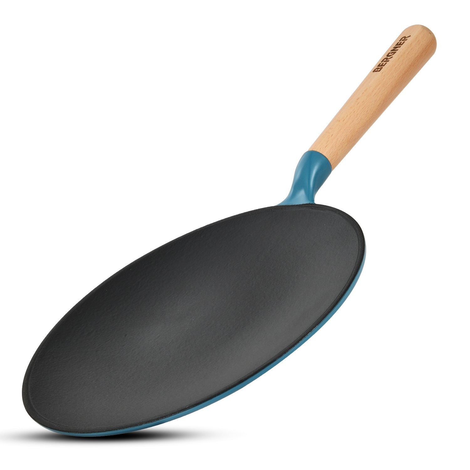Excalibur Light Cast Iron Roti Tawa 26cm - Induction Bottom, Blue