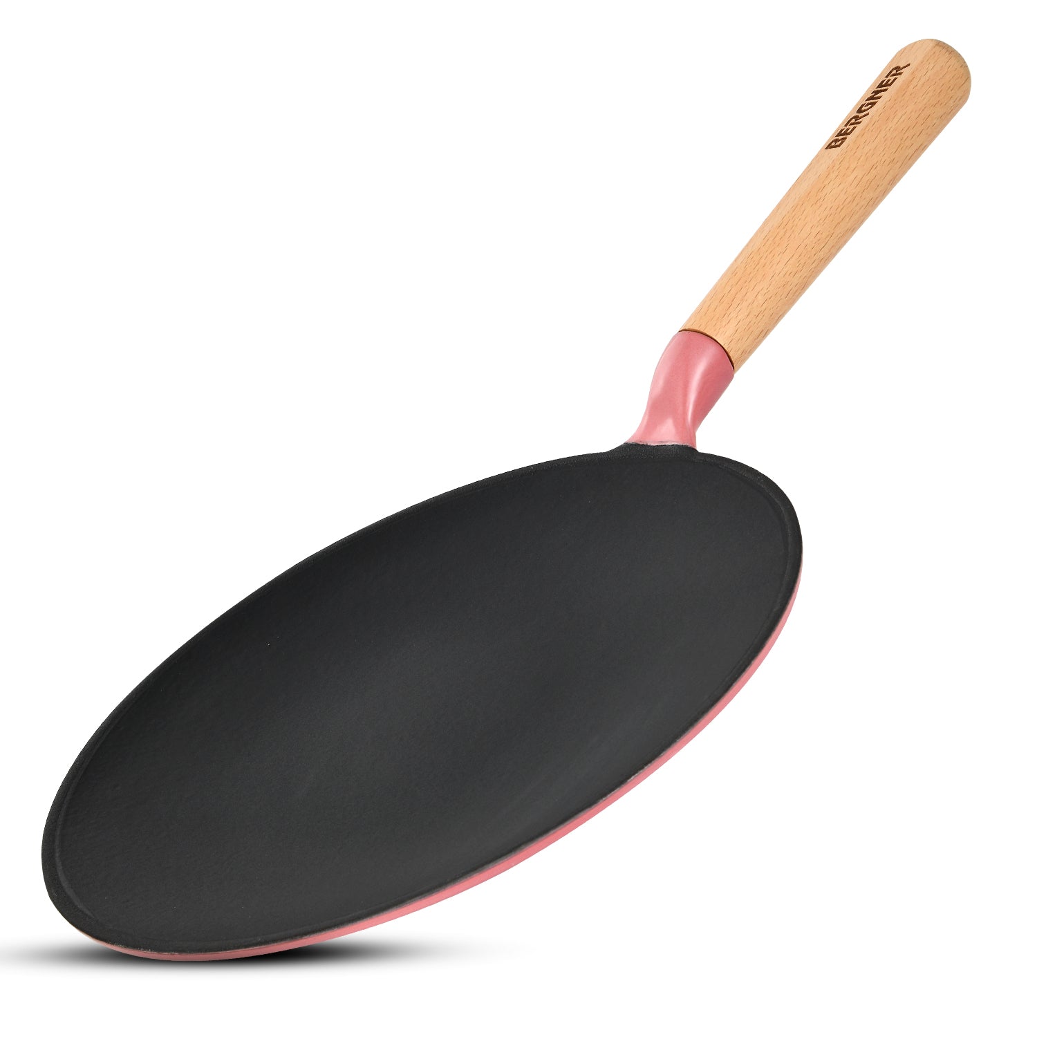 Excalibur Light Cast Iron Roti Tawa 26cm - Induction Bottom, Pink