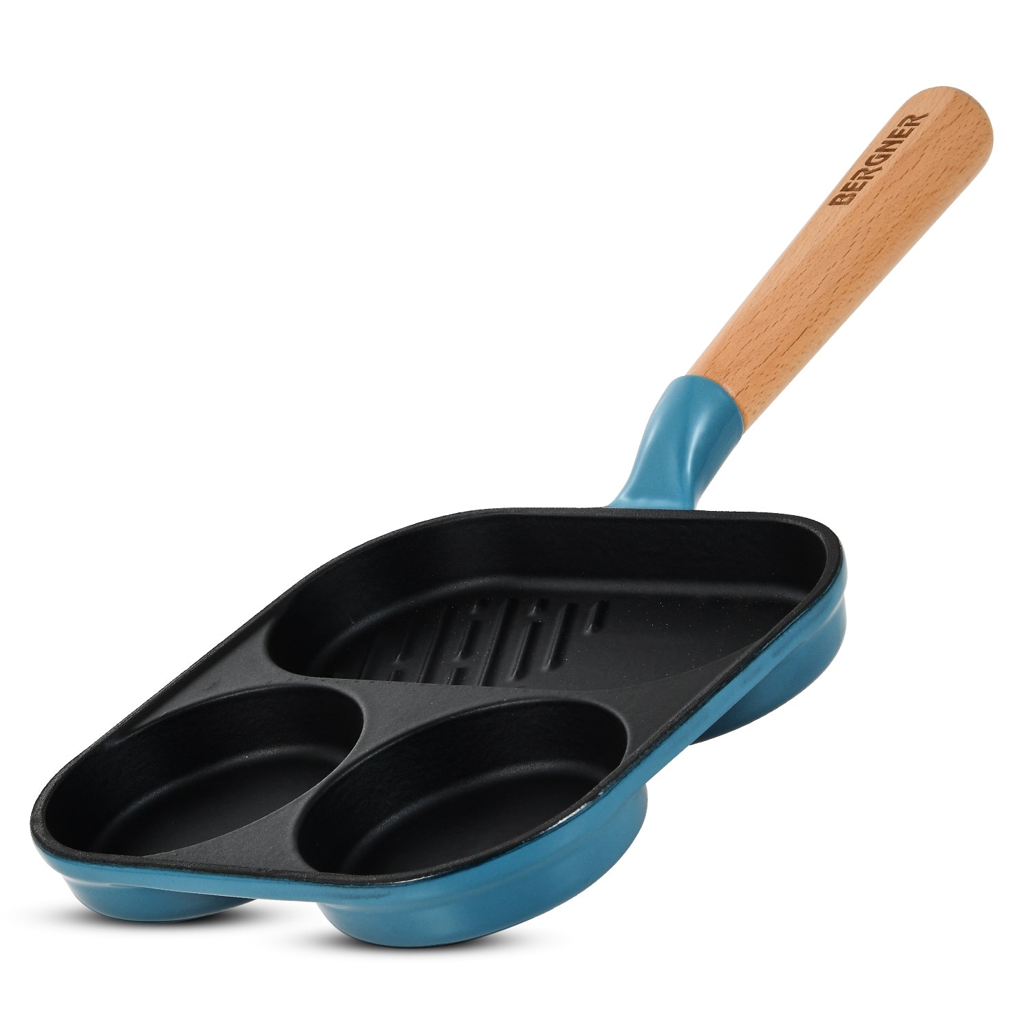 Excalibur Light Cast Iron 18cm Breakfast Pan - Induction Bottom, Blue