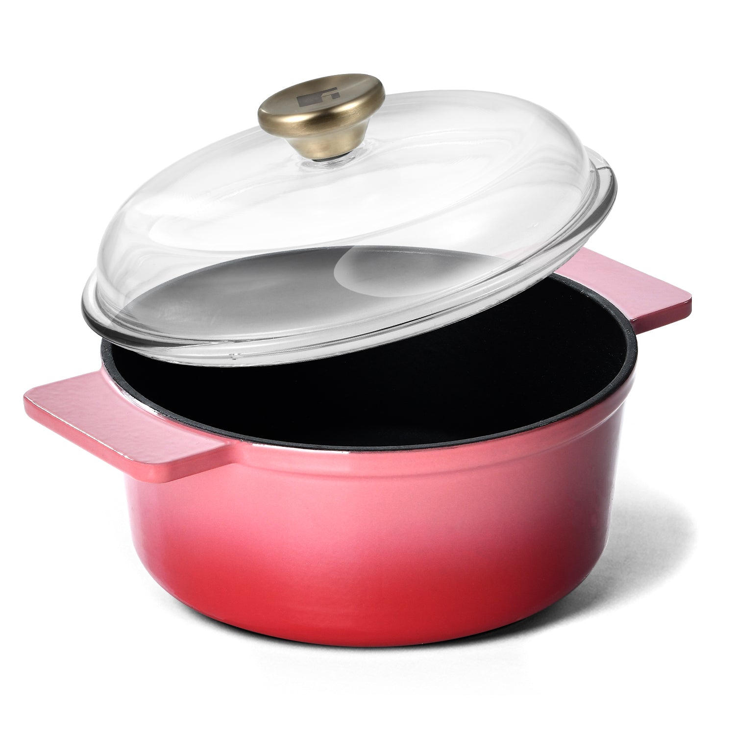 Excalibur Light Cast Iron 26cm (5L) Casserole with Lid - Pink