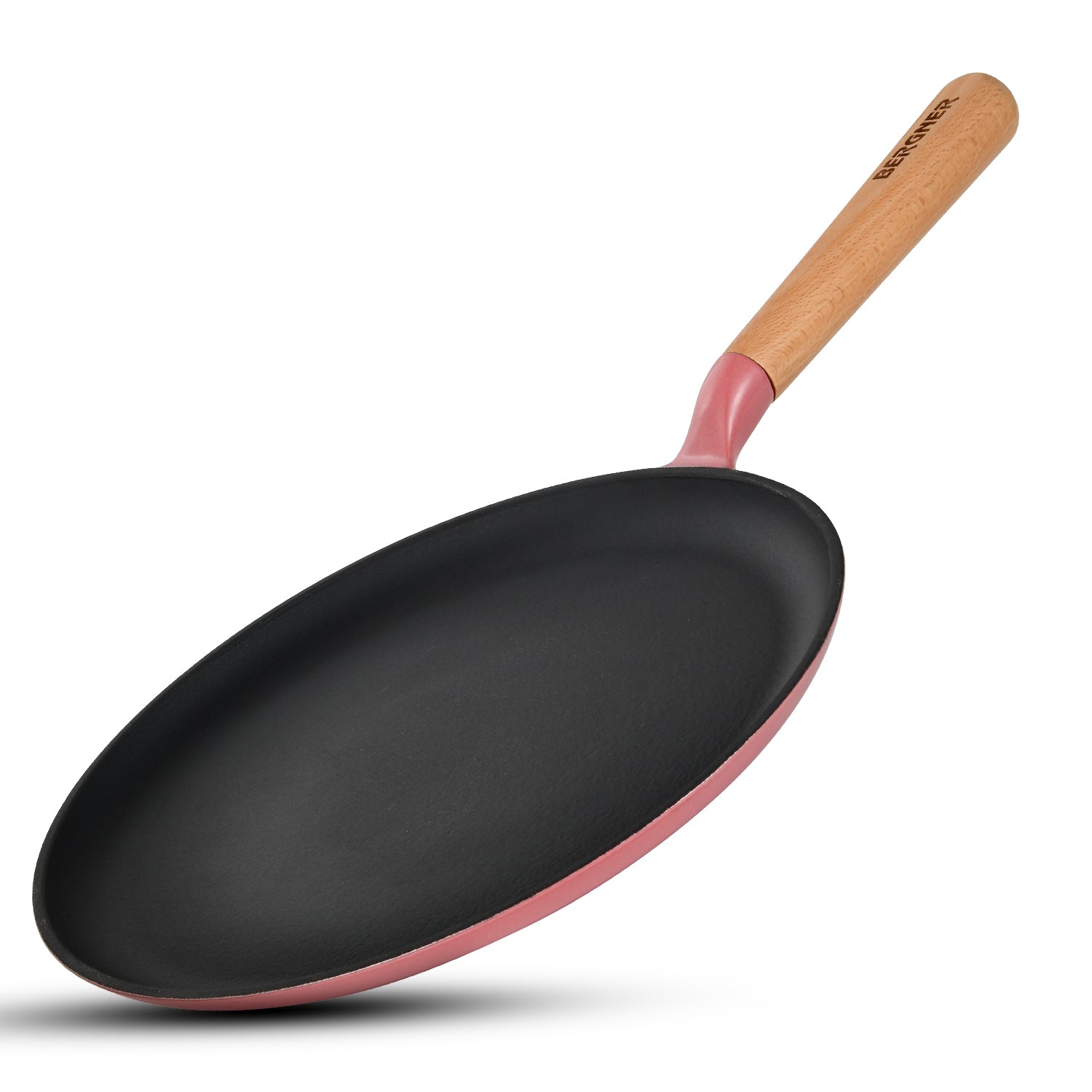 Excalibur Light Cast Iron Dosa Tawa 30cm - Induction Bottom, Pink