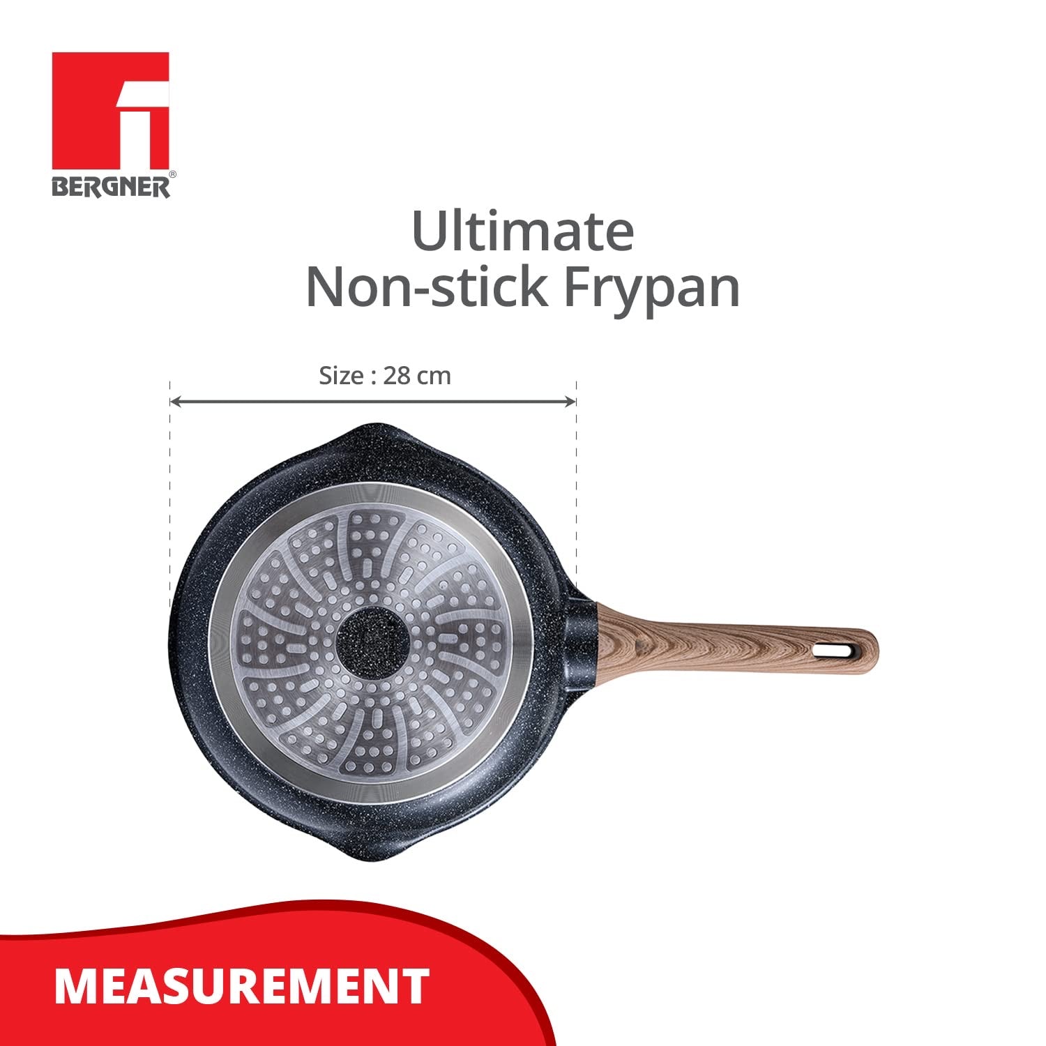 Ultimate ILag Marble Non-Stick Frypan 28 cm, 2.5 Litres, Induction Bottom