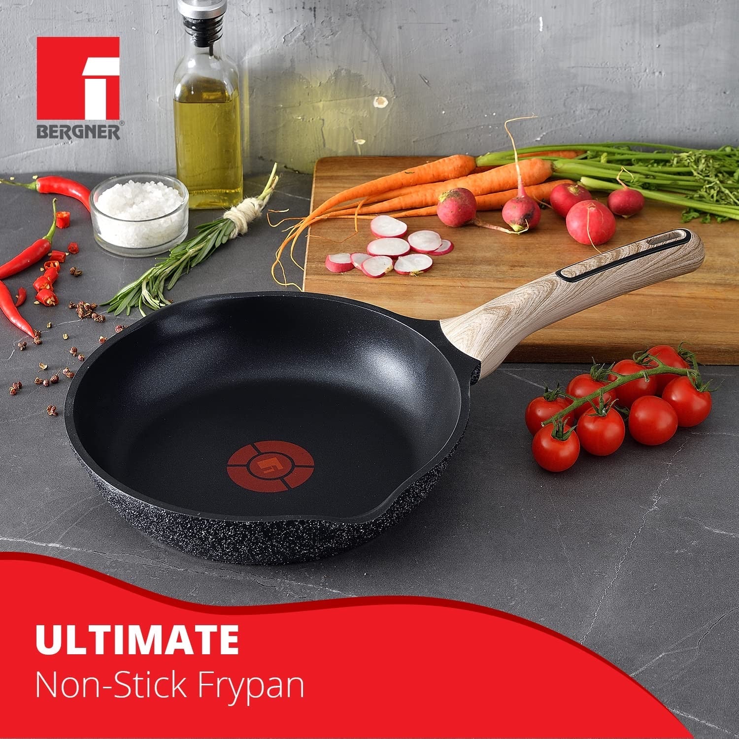 Ultimate ILag Marble Non-Stick Frypan 28 cm, 2.5 Litres, Induction Bottom
