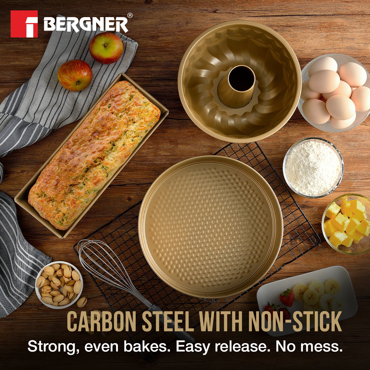 Cento Carbon Steel 3 Pcs Bakeware Set