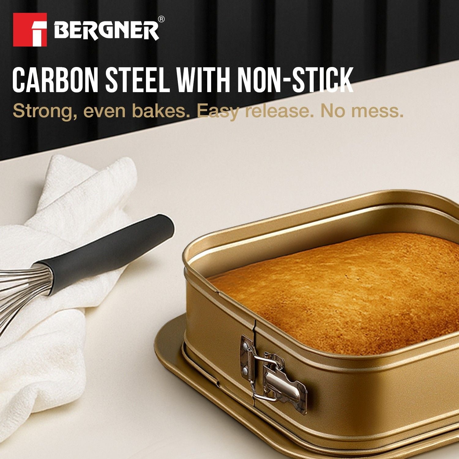 Cento Carbon Steel Square Springfrom Pan 24x24cm