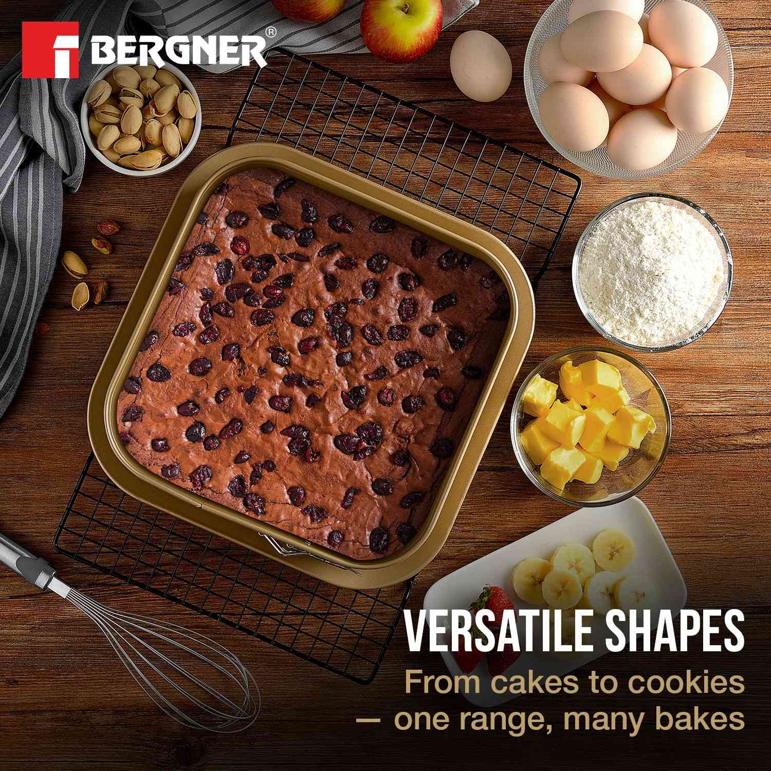 Cento Carbon Steel Square Springfrom Pan 24x24cm