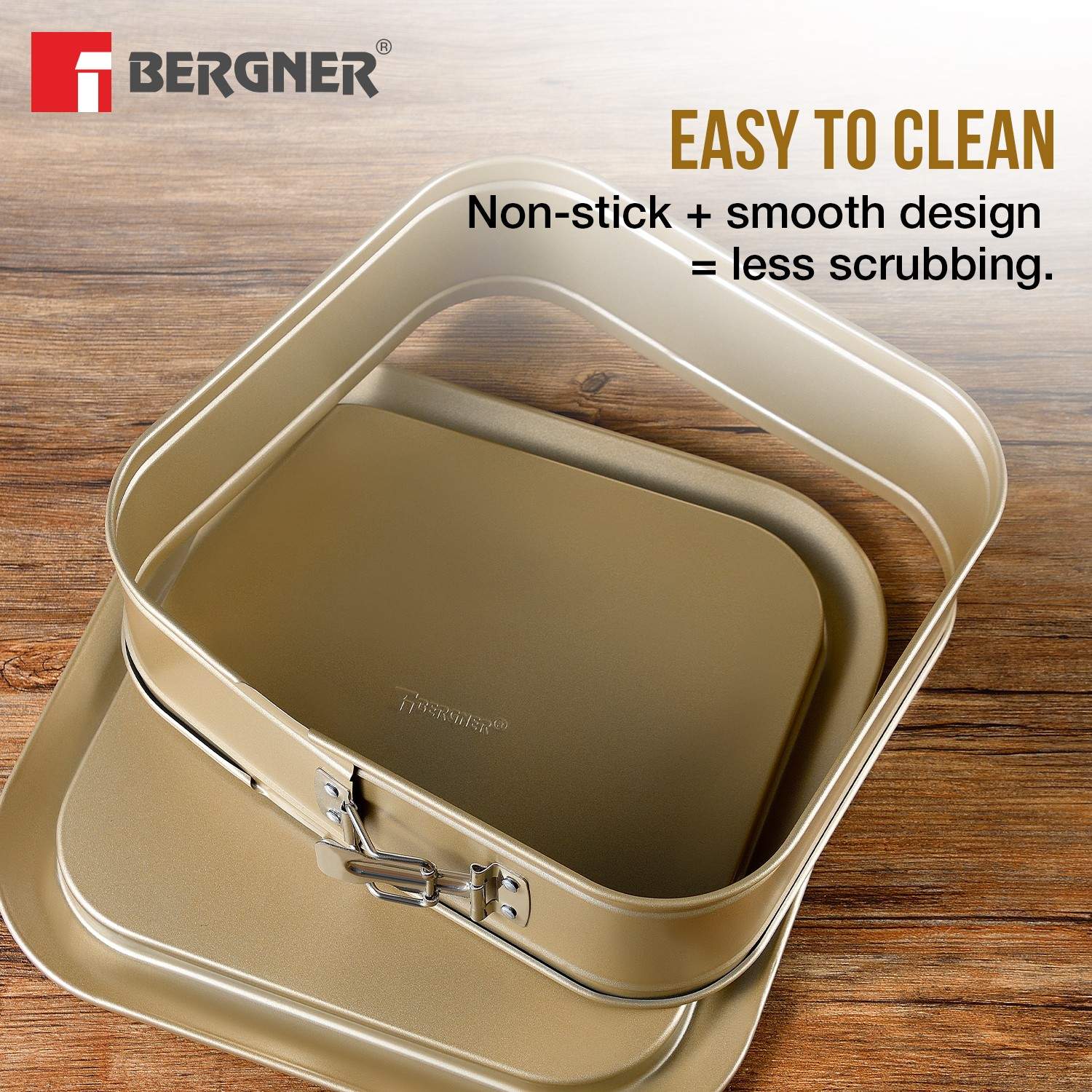 Cento Carbon Steel Square Springfrom Pan 24x24cm