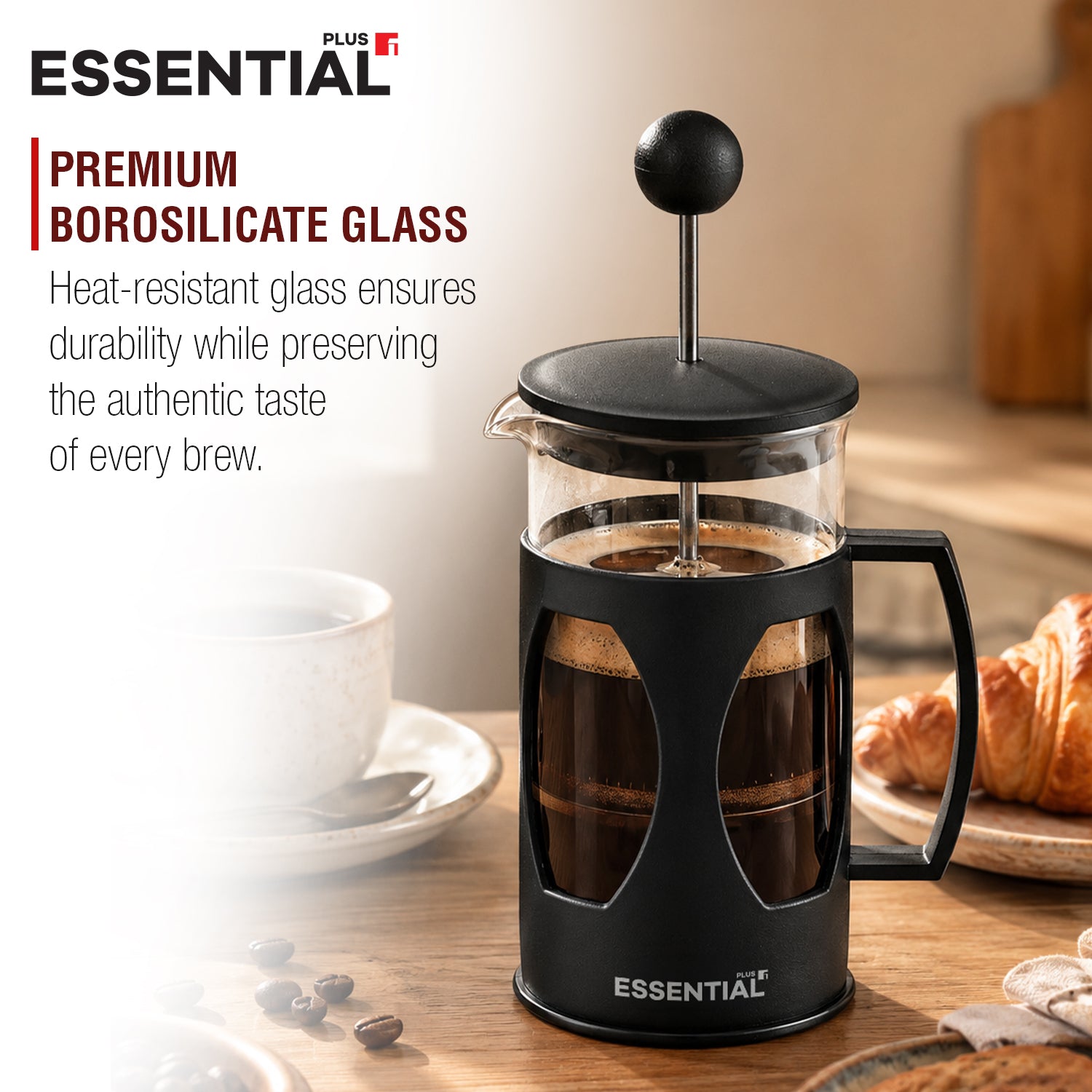 Essential Plus Borosilicate Glass 350 ml Coffee Plunger
