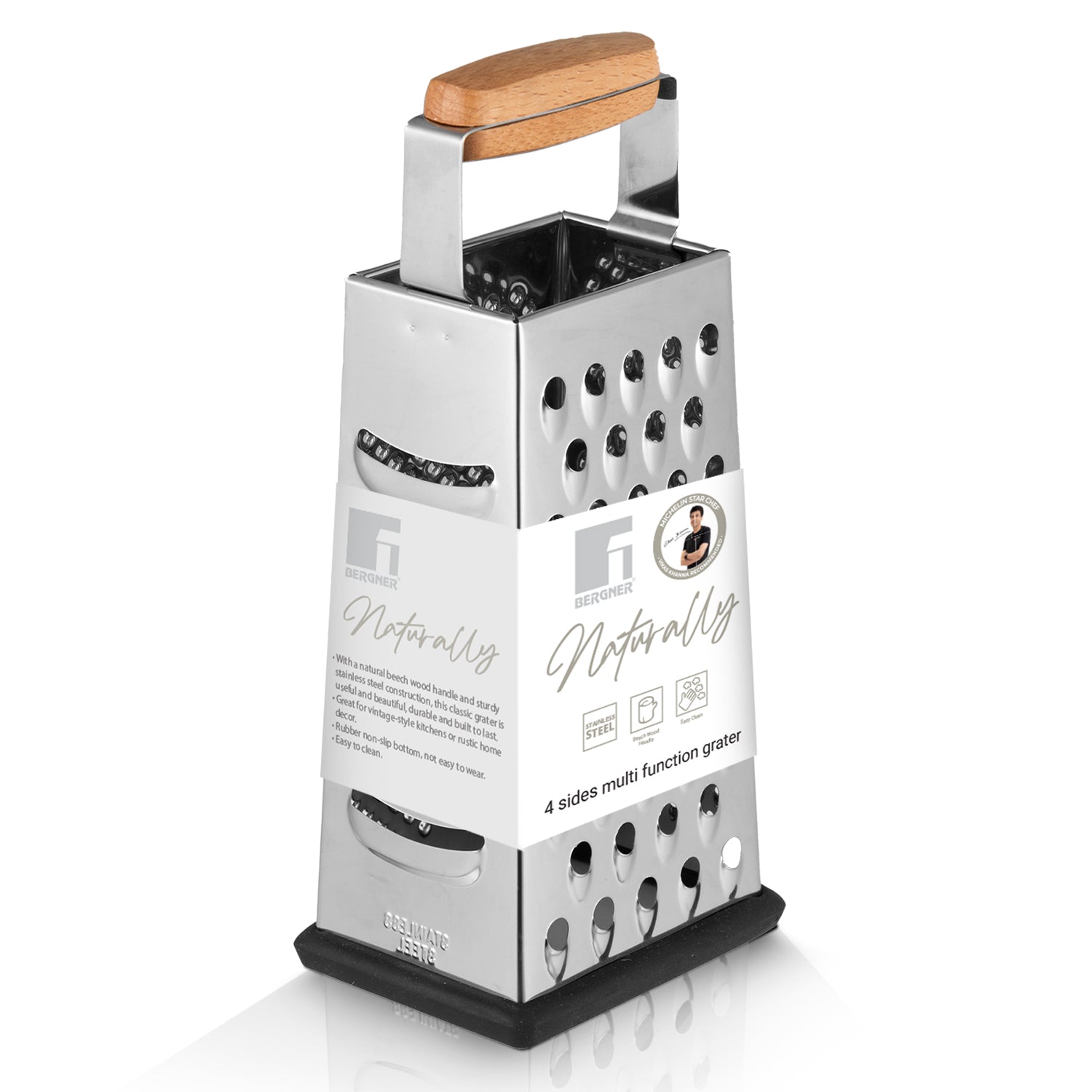 Naturally Stainless Steel 4 Sides Multi Function Grater