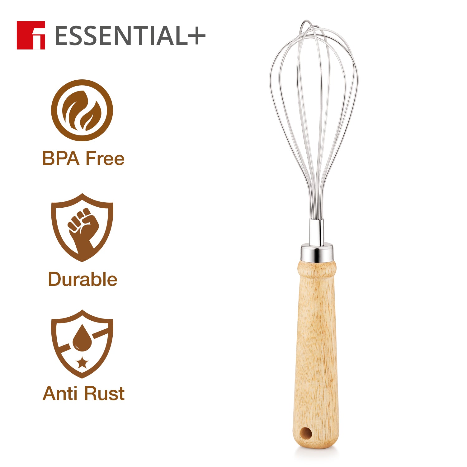Essential Plus Stainless Steel Manual Hand Whisk