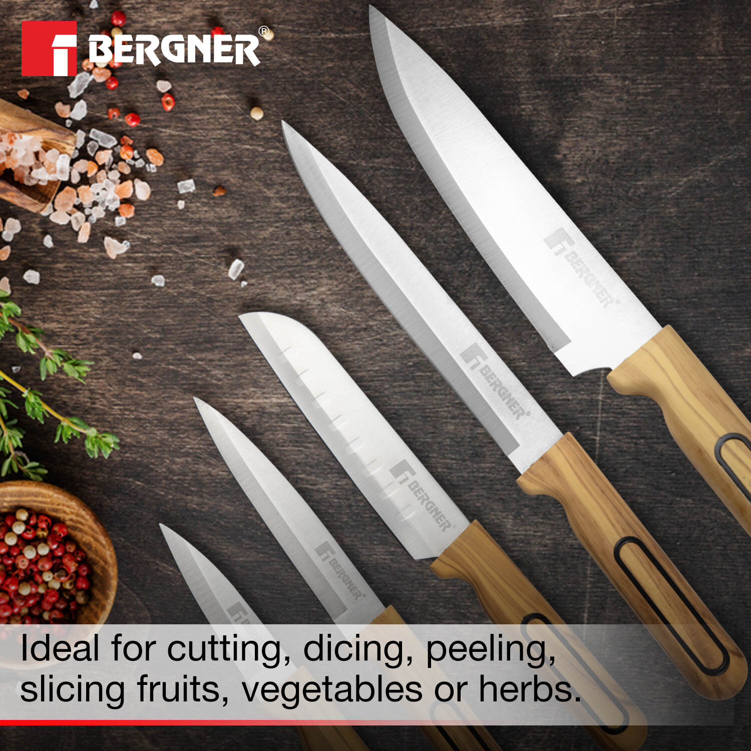 Olive Garden Stainless Steel 6 Pcs Knife Set