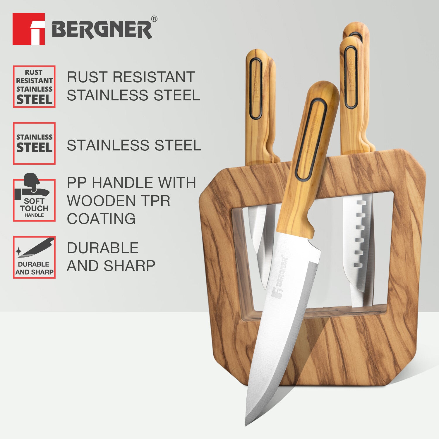 Olive Garden Stainless Steel 6 Pcs Knife Set