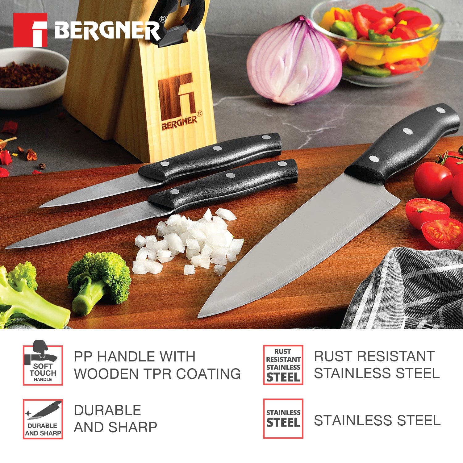 Düsseldorf 7-Pieces Stainless Steel Knife Set