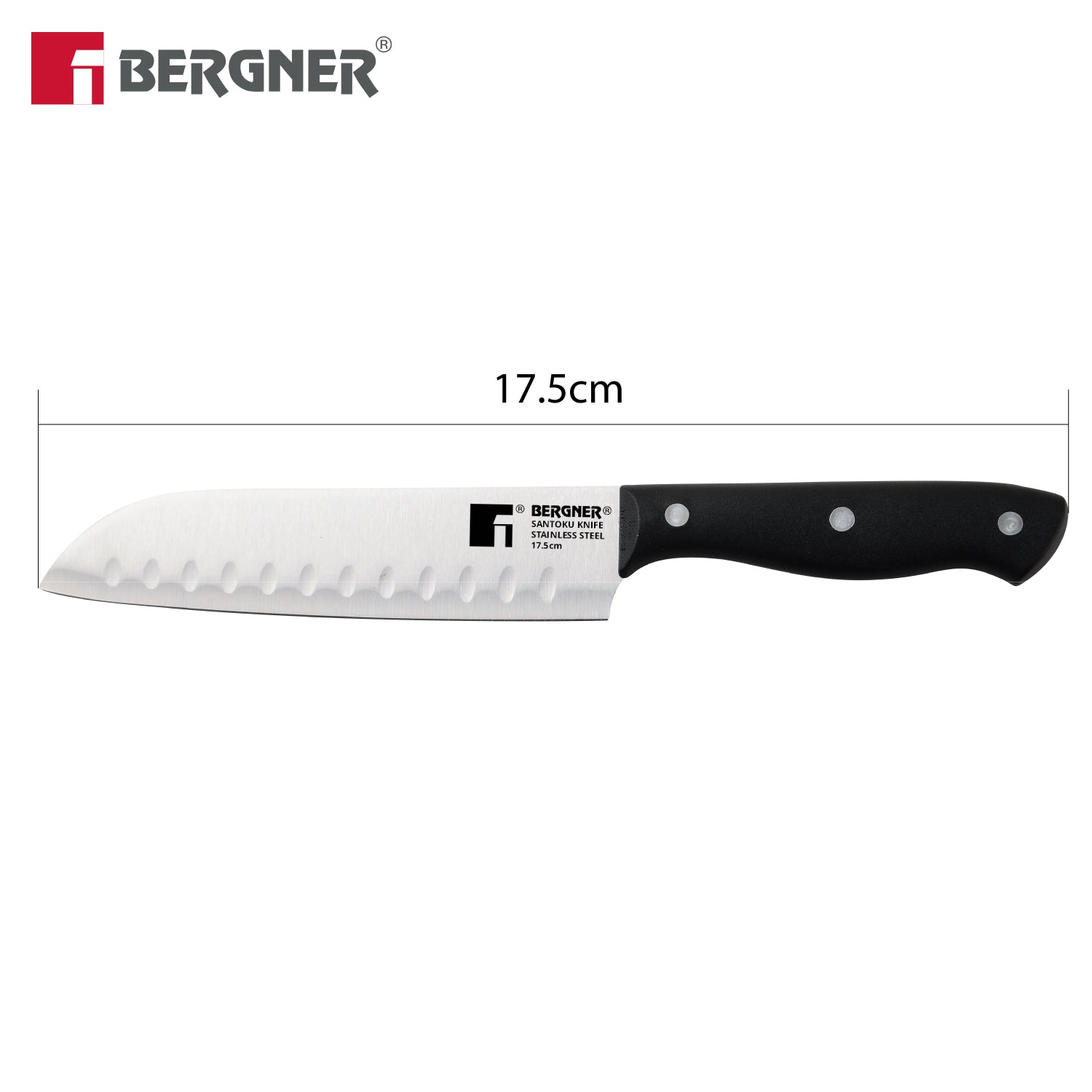 Essential Plus Stainless Steel Santoku Knife 17.5cm