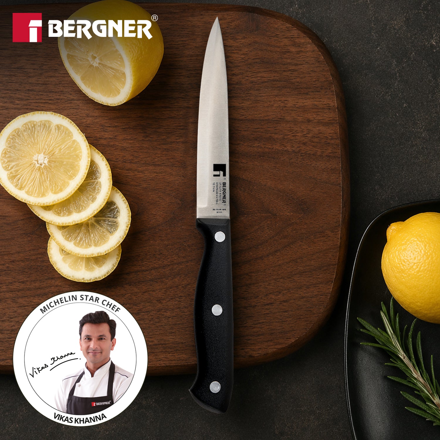 Essential Plus Stainless Steel Utility Knife 12.5cm
