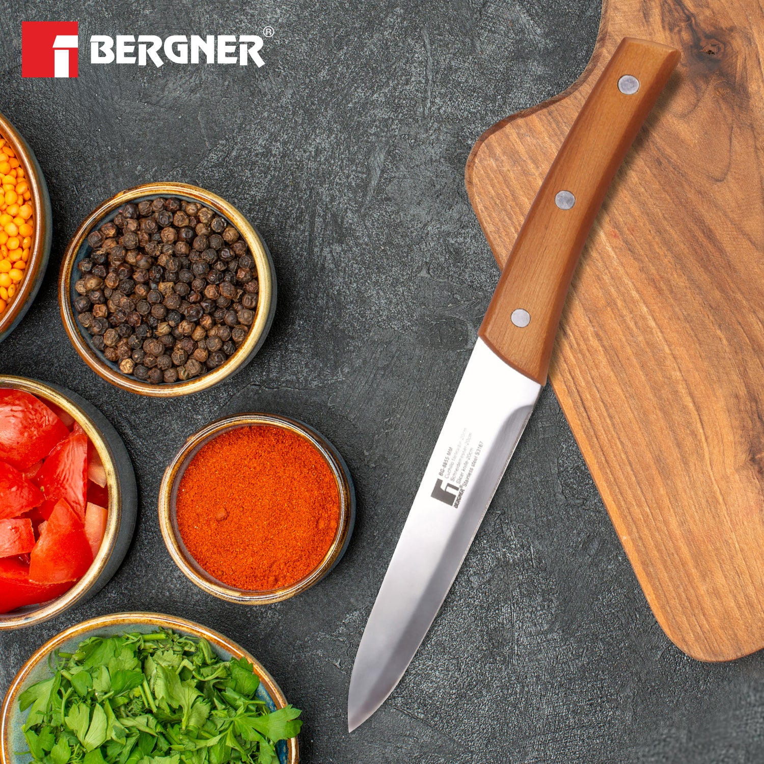 Natural Stainless Steel 20cm Slicer Kitchen Knife